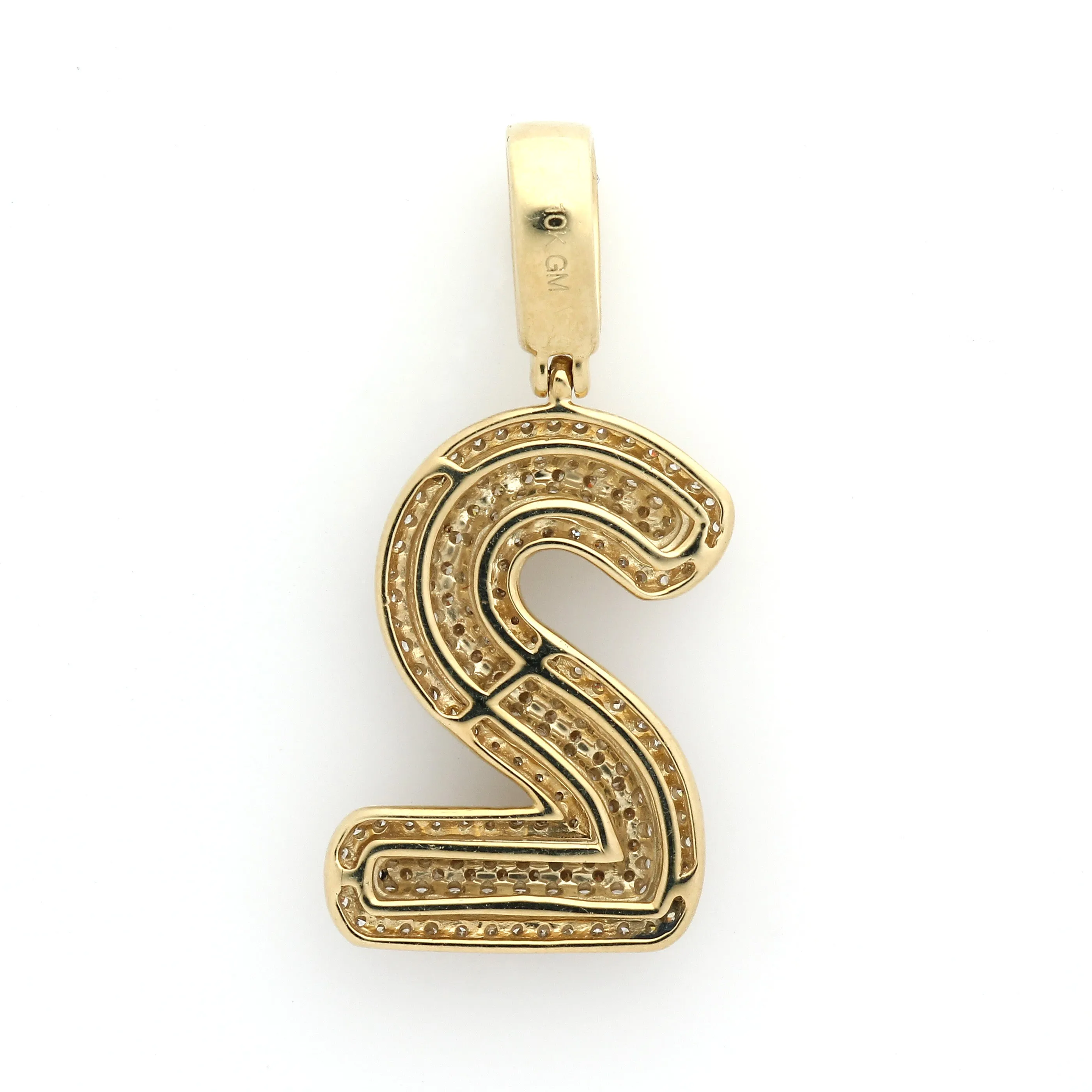 10K Yellow Gold Number 2 Pendant 1.3 Ctw