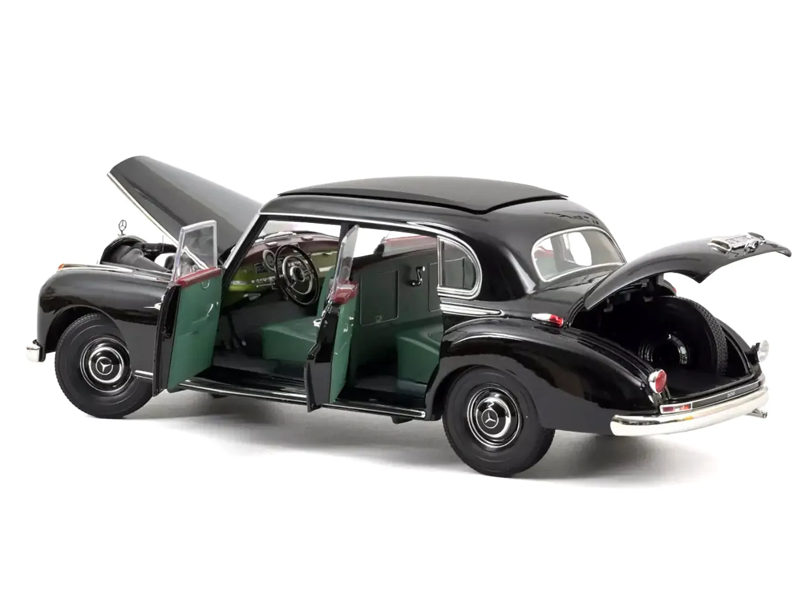 1955 Mercedes-Benz 300 Black German Chancellor Konrad Adenauer 1/18 Diecast Model Car by Norev