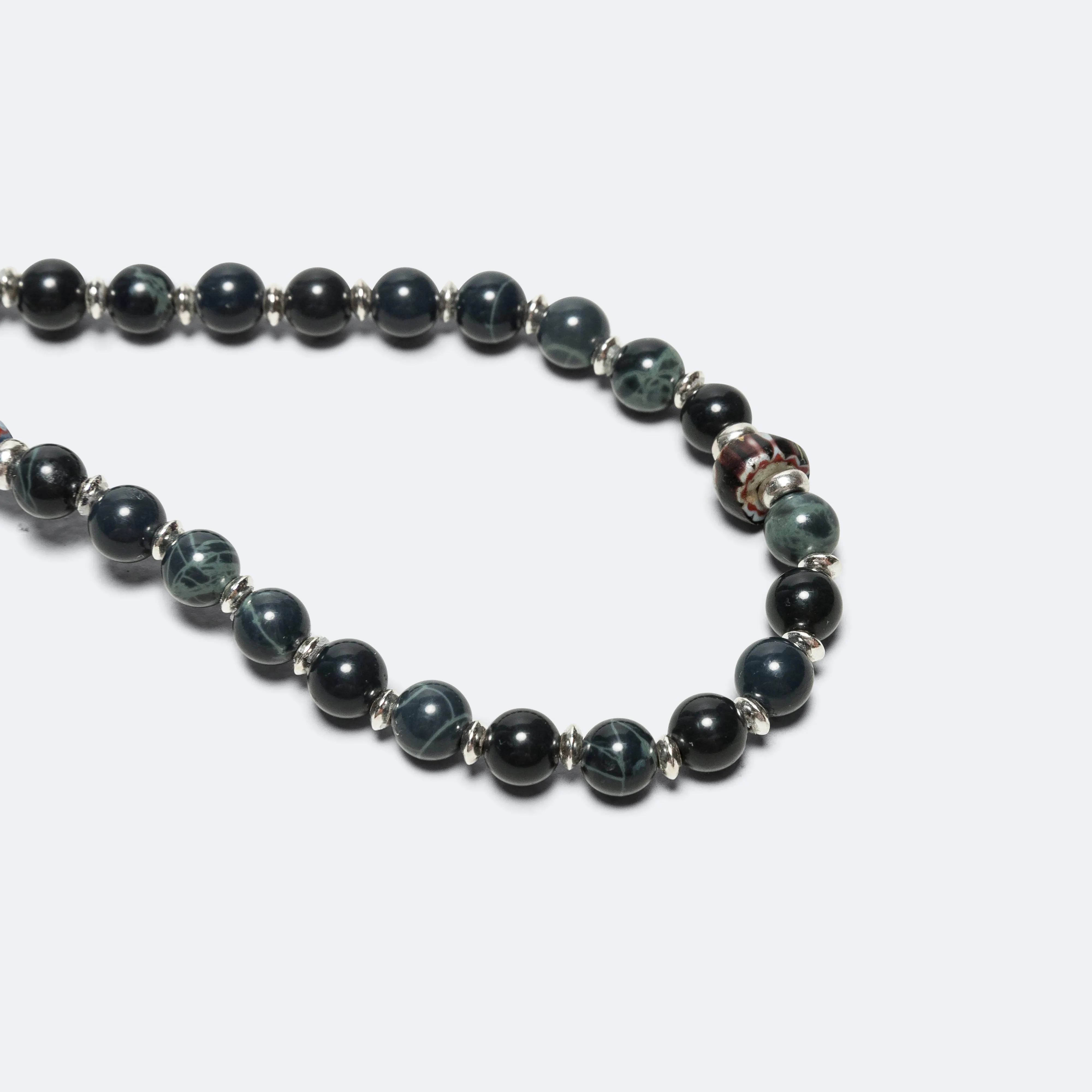 6mm Stone Bracelet - Spiderweb Obsidian