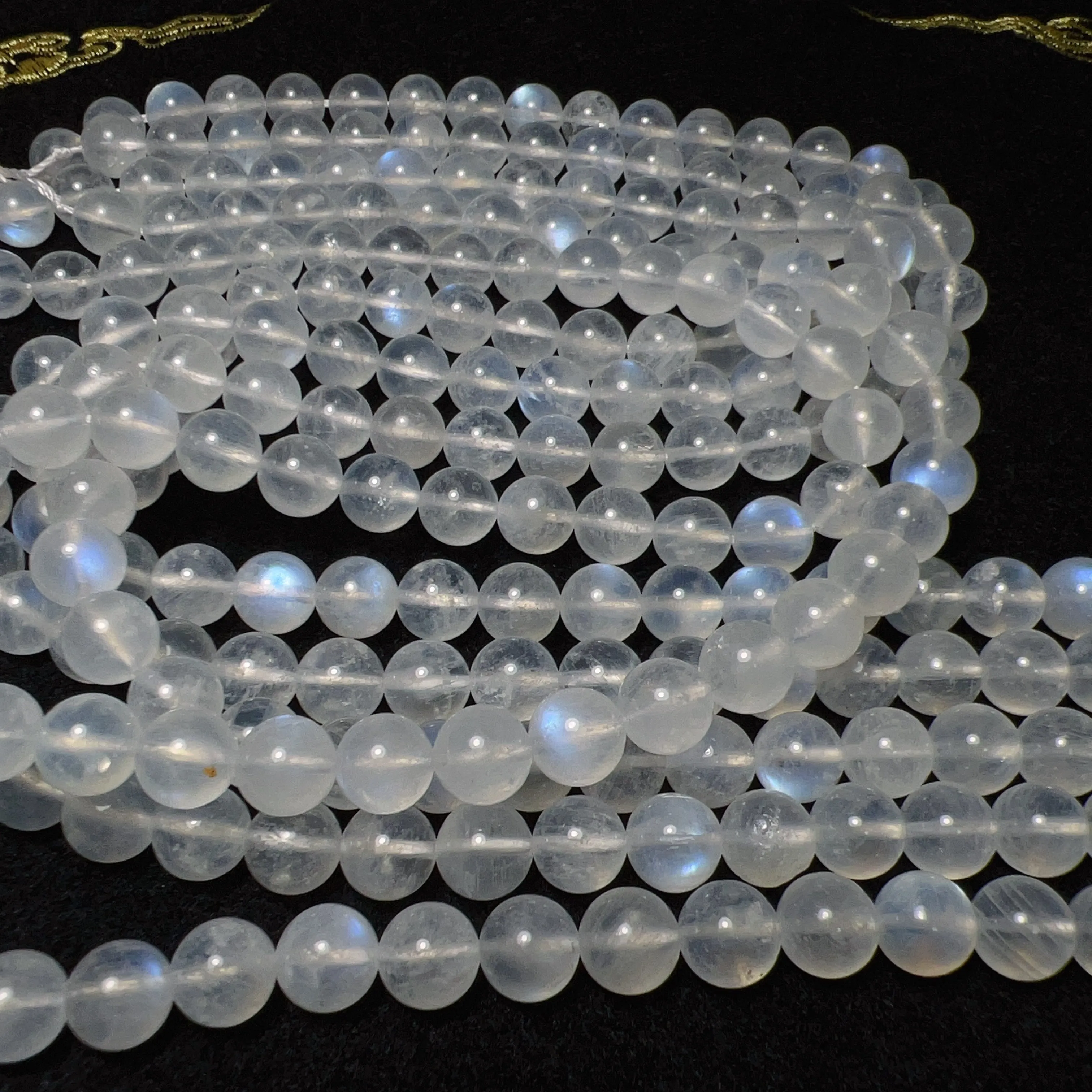 8mm Natural Blue Moonstone Round Bead Strands for DIY Jewelry Project