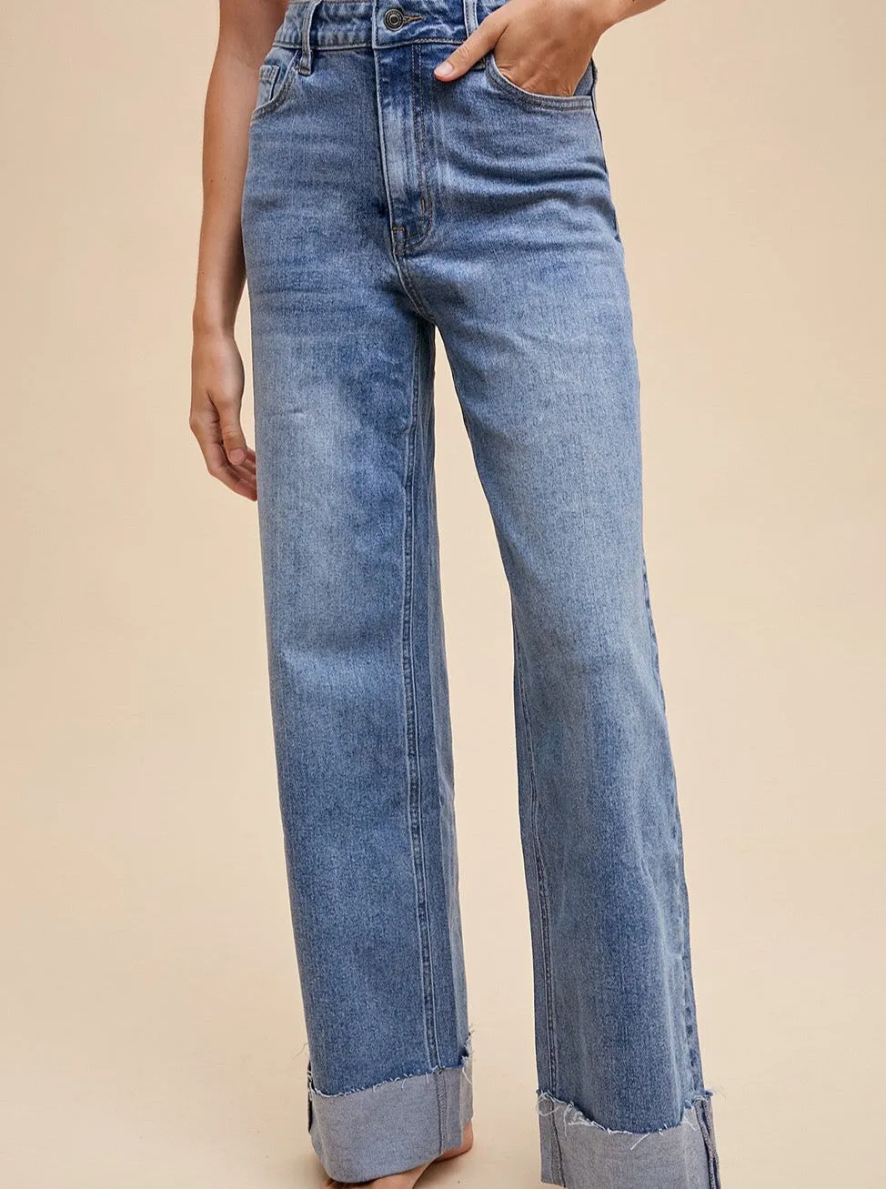 90's Stretch Cuffed Jeans