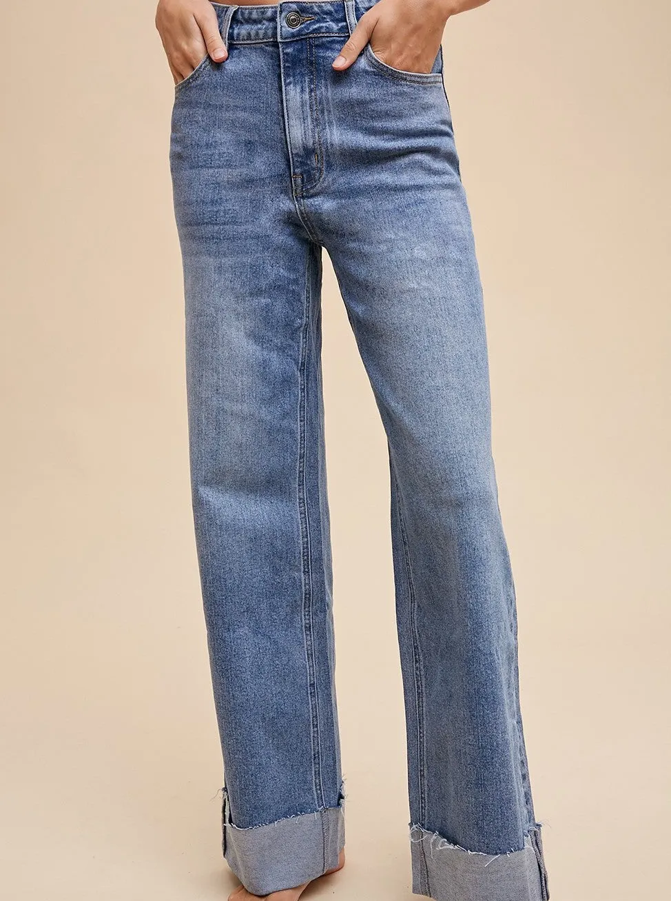 90's Stretch Cuffed Jeans