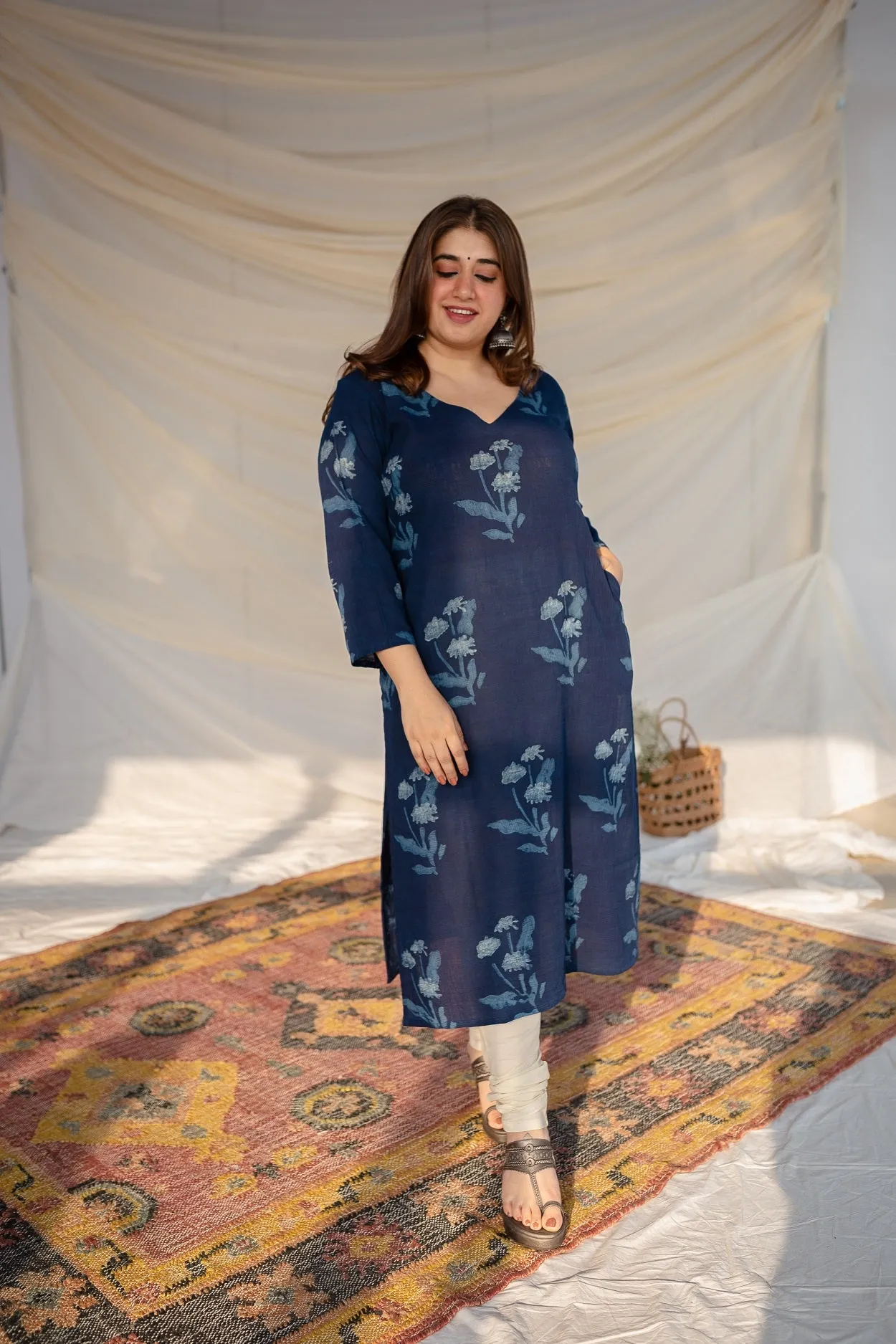 Aarushi Dabu Slub Cotton Kurta