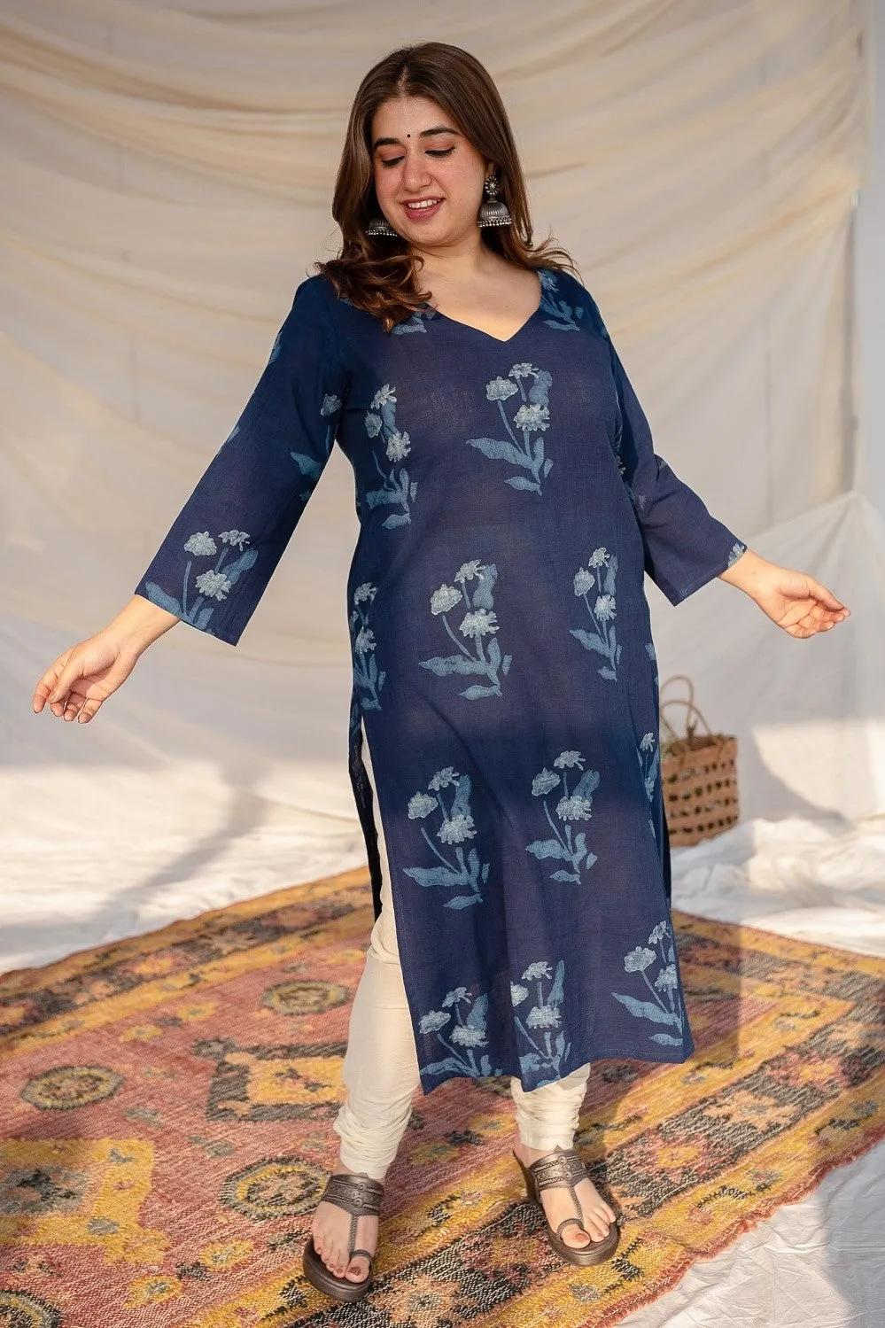 Aarushi Dabu Slub Cotton Kurta