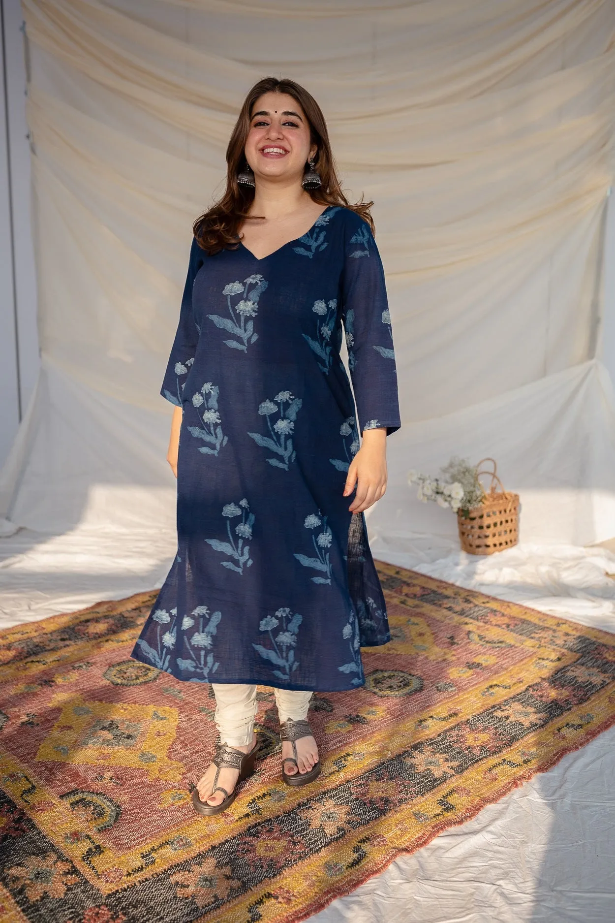 Aarushi Dabu Slub Cotton Kurta