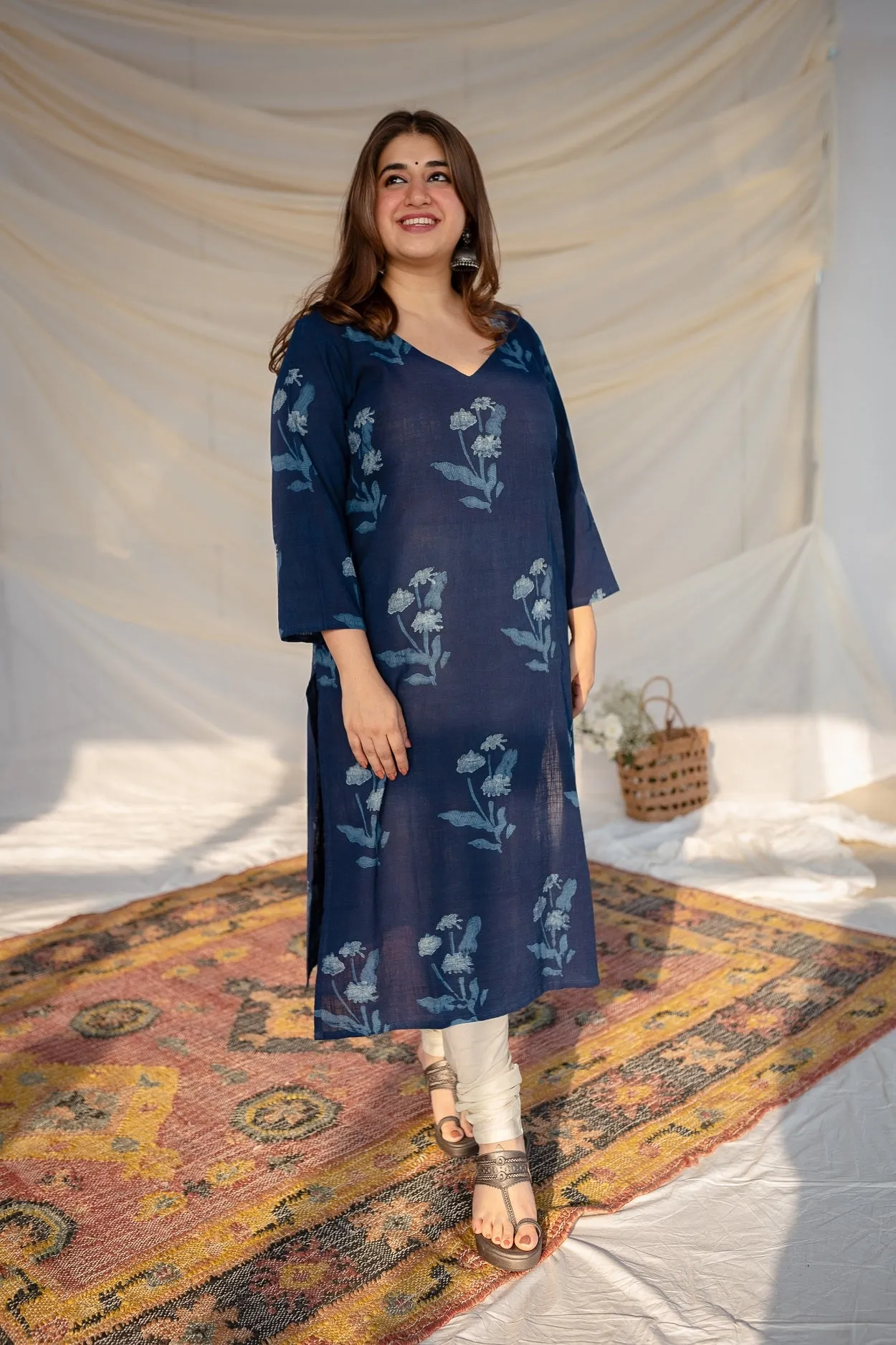 Aarushi Dabu Slub Cotton Kurta