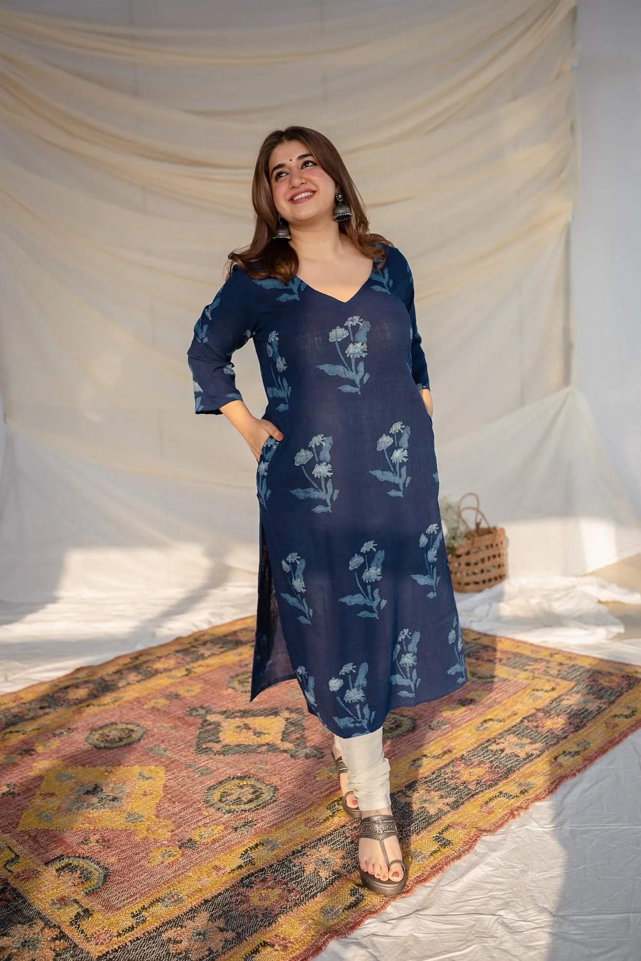 Aarushi Dabu Slub Cotton Kurta