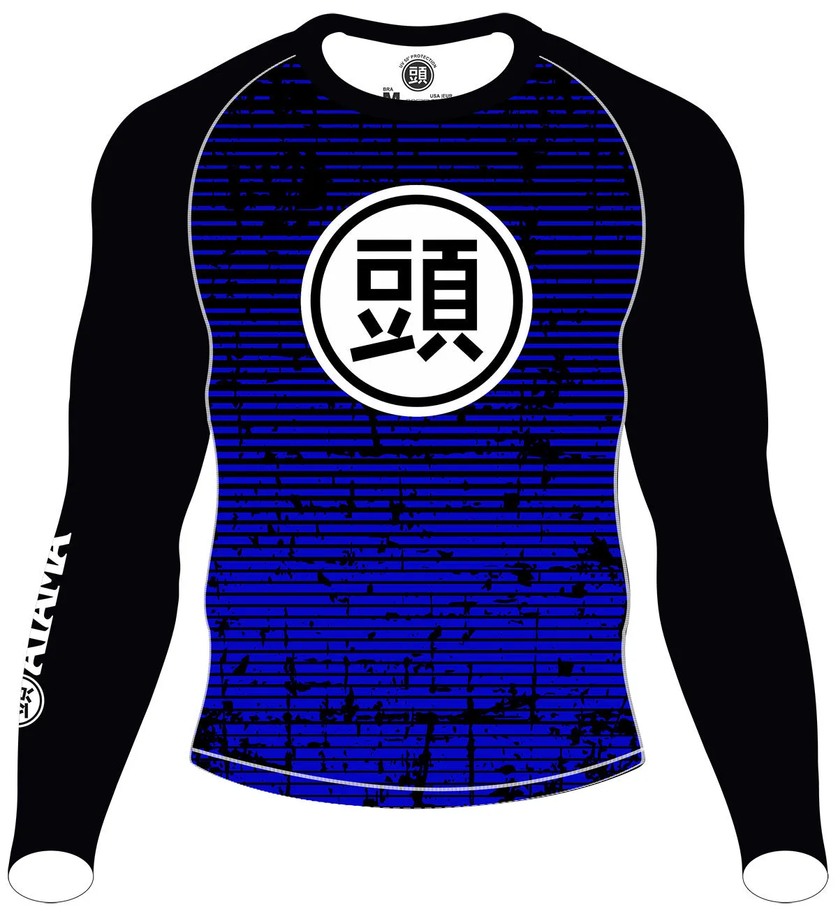 ATAMA BLUE RANKED RASH GUARD - LONG SLEEVE