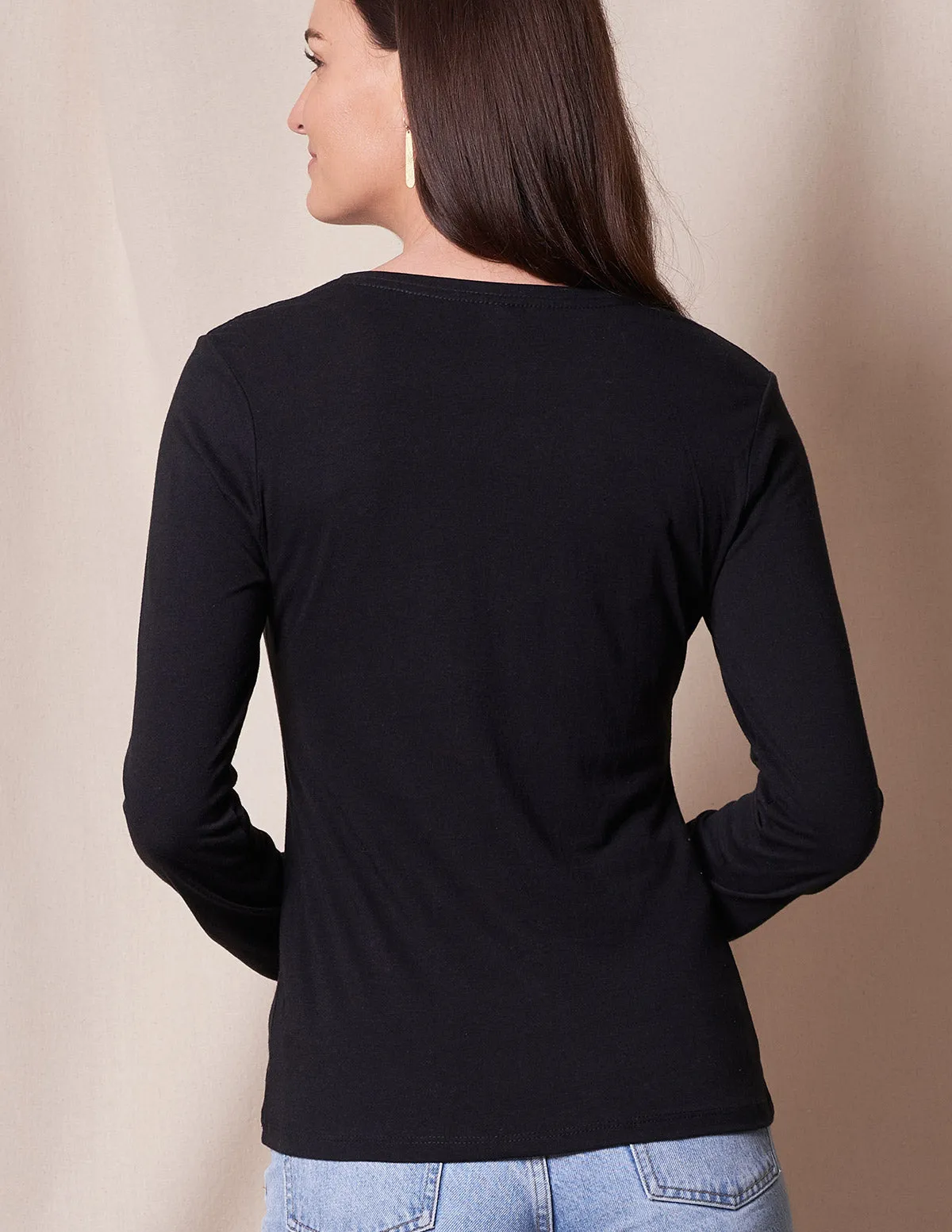 Bamboo/Cotton Long Sleeve Women's Tee - As-Is-Clearance