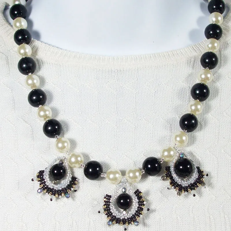 Belisa, Single Strand, Beaded Bead, Pearl Necklace