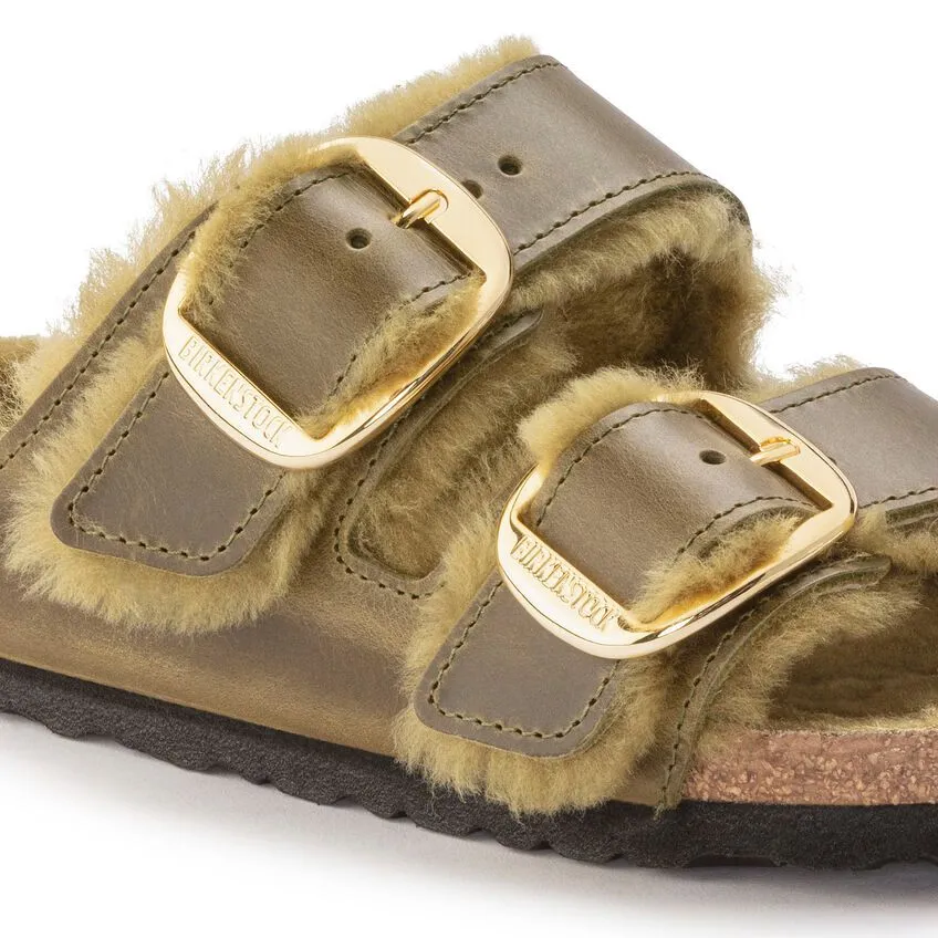 Birkenstock Arizona Big Buckle Shearling Olive   