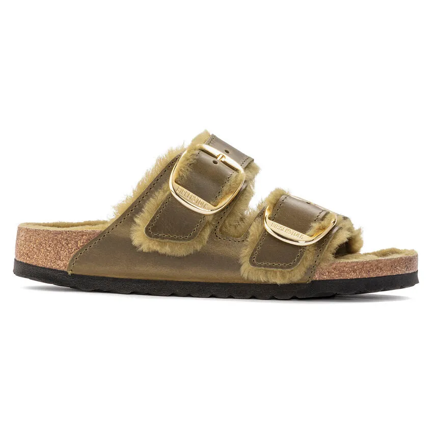 Birkenstock Arizona Big Buckle Shearling Olive   