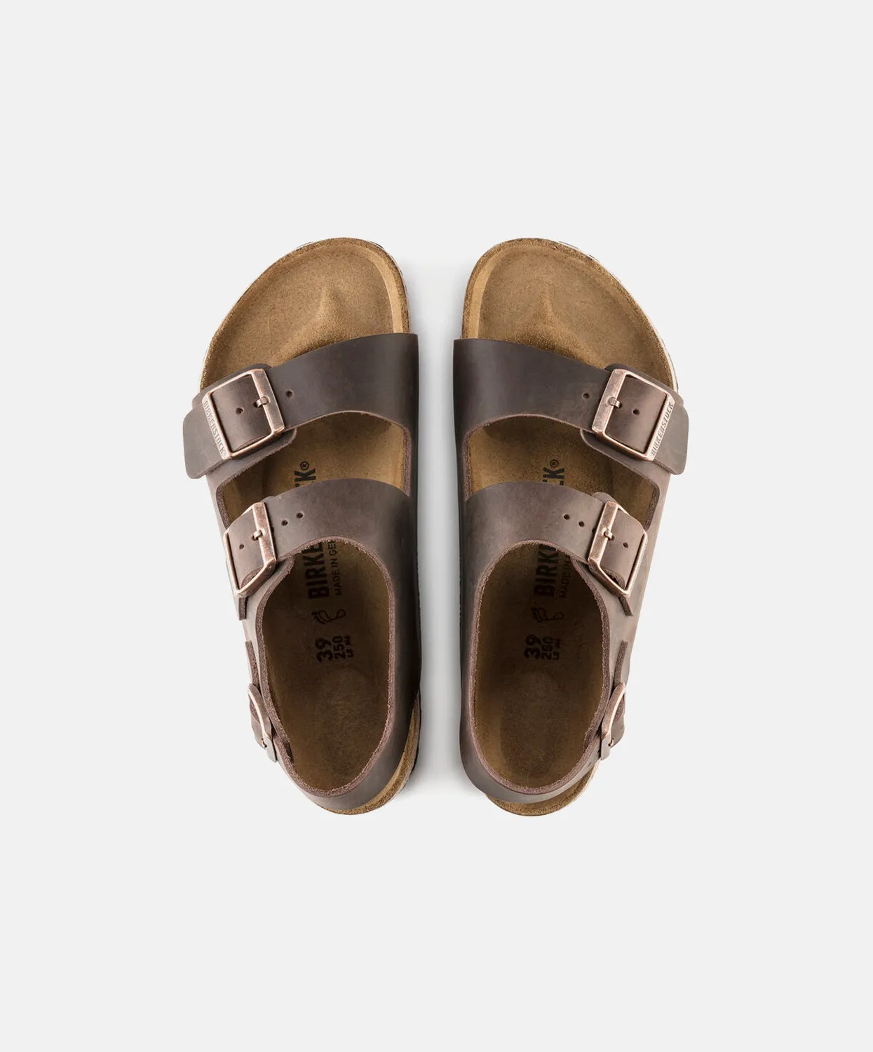 Birkenstock Milano Oiled Leather Habana Sandals