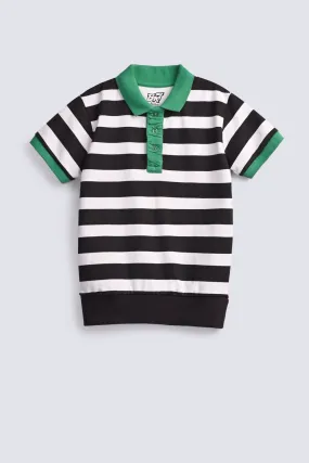 BOYS CONTRAST RIB POLO