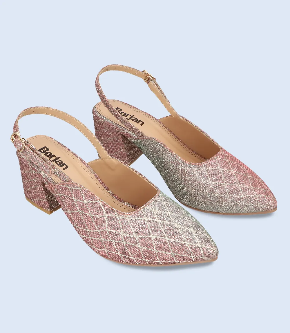 BW8760-PINK-Women Formal Sling Backs