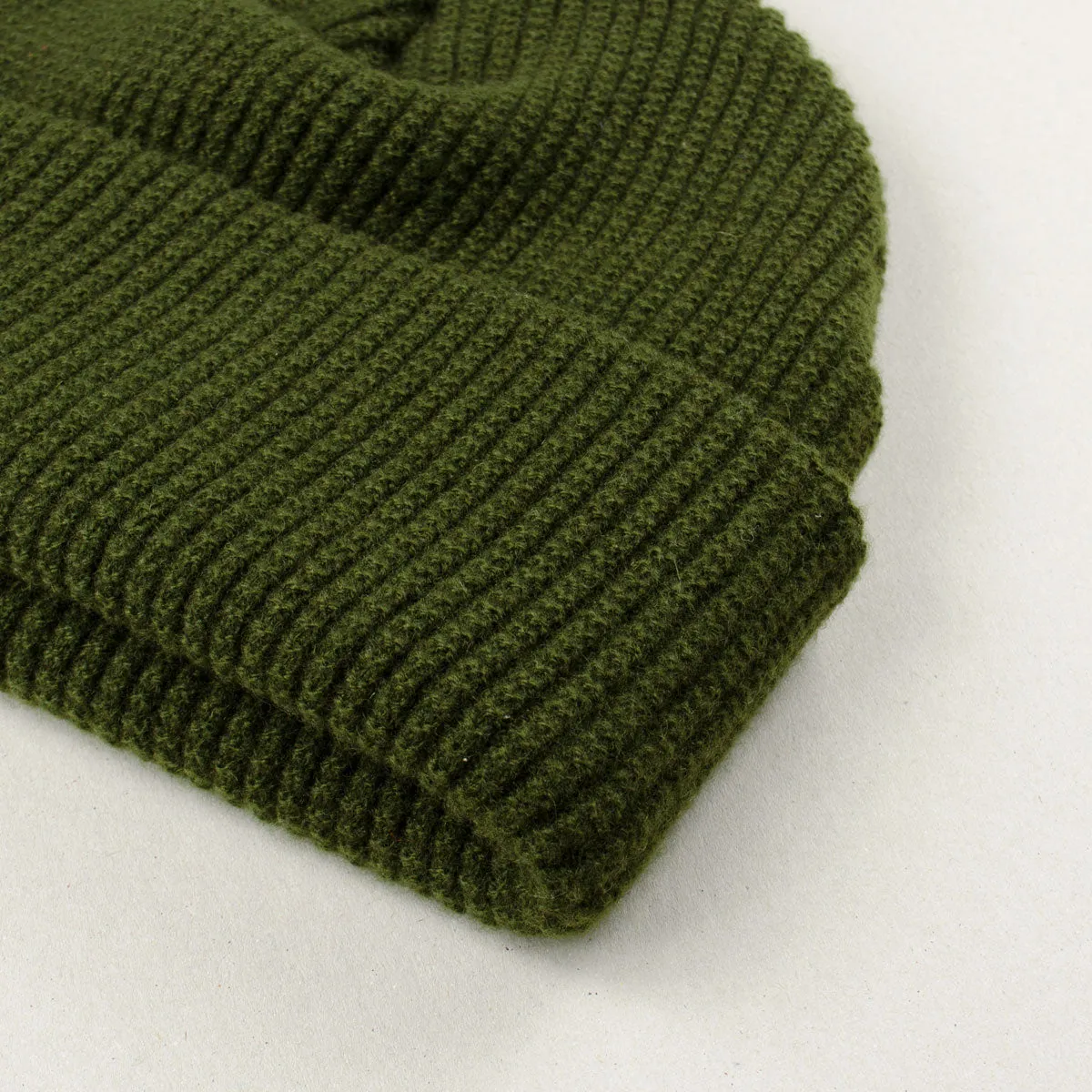 cableami - Waffle Beanie (30% Cashmere) - Olive