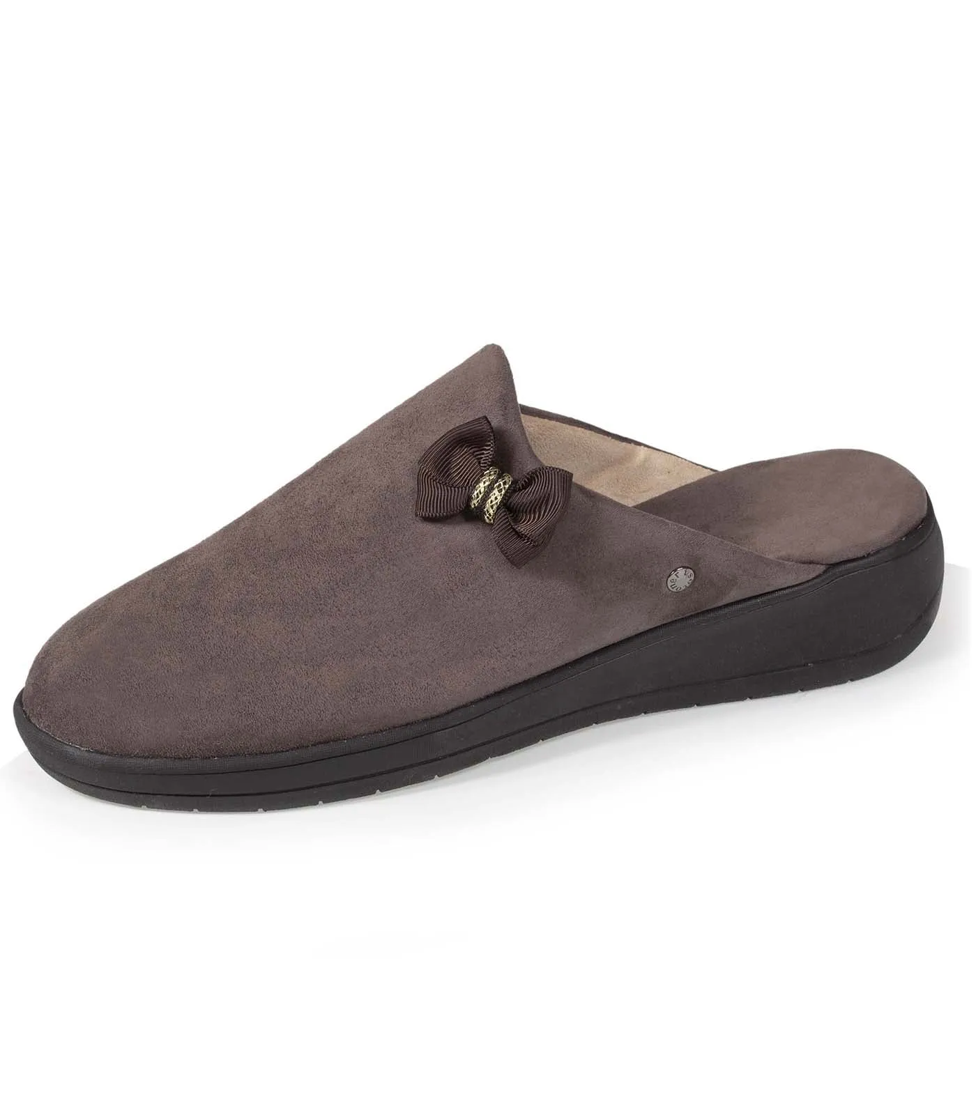 Chaussons mules Femme Talon Nud Taupe