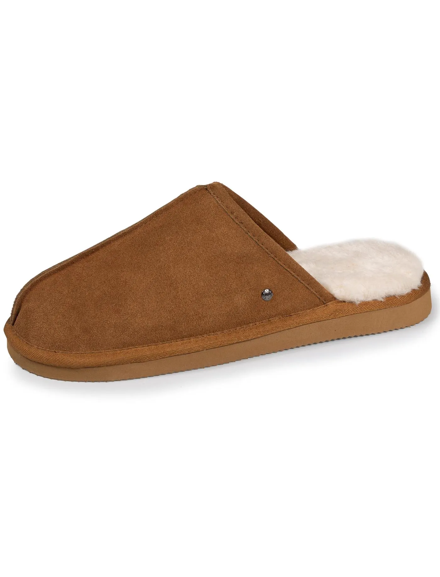 Chaussons mules Homme Cuir Camel