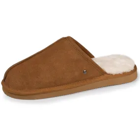 Chaussons mules Homme Cuir Camel