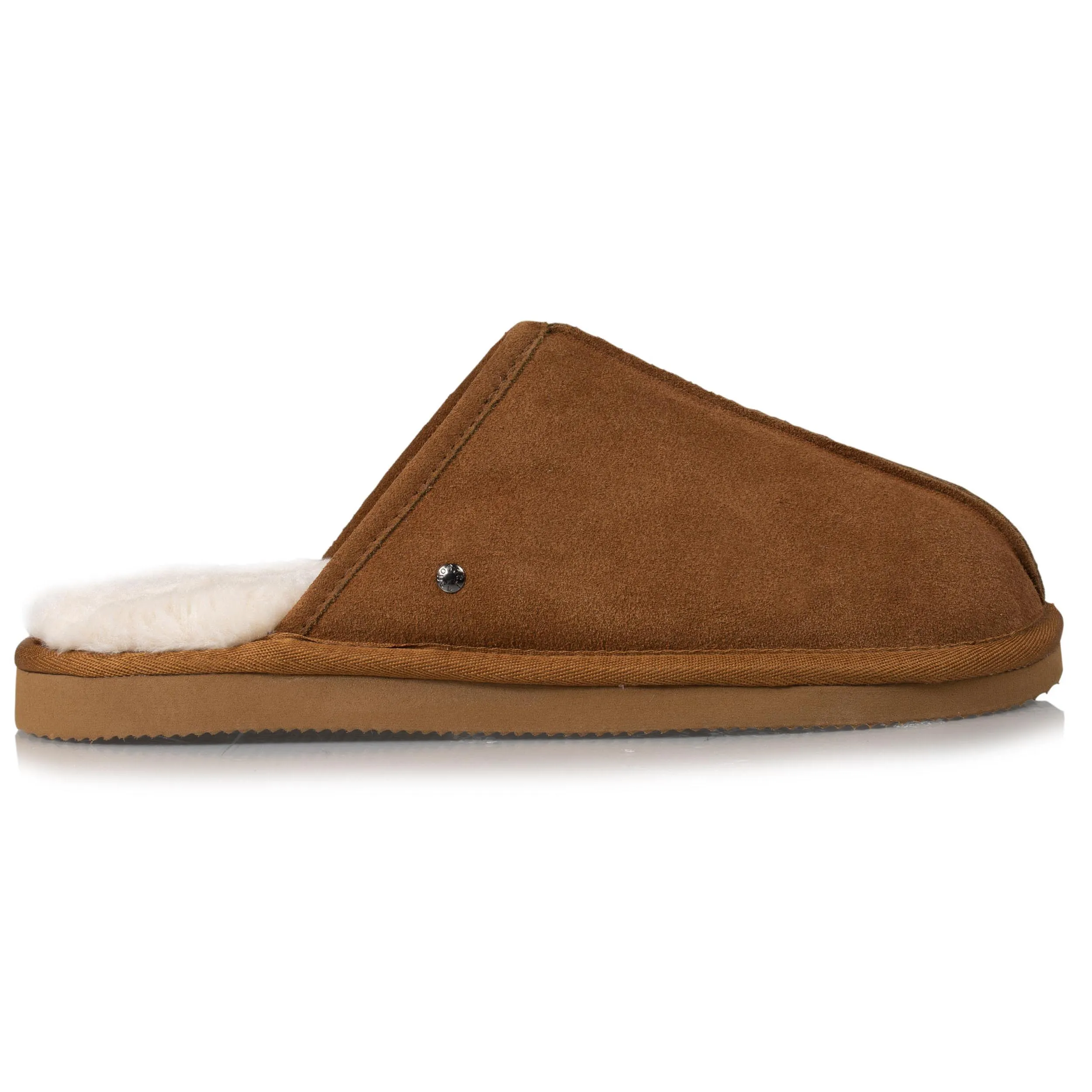 Chaussons mules Homme Cuir Camel