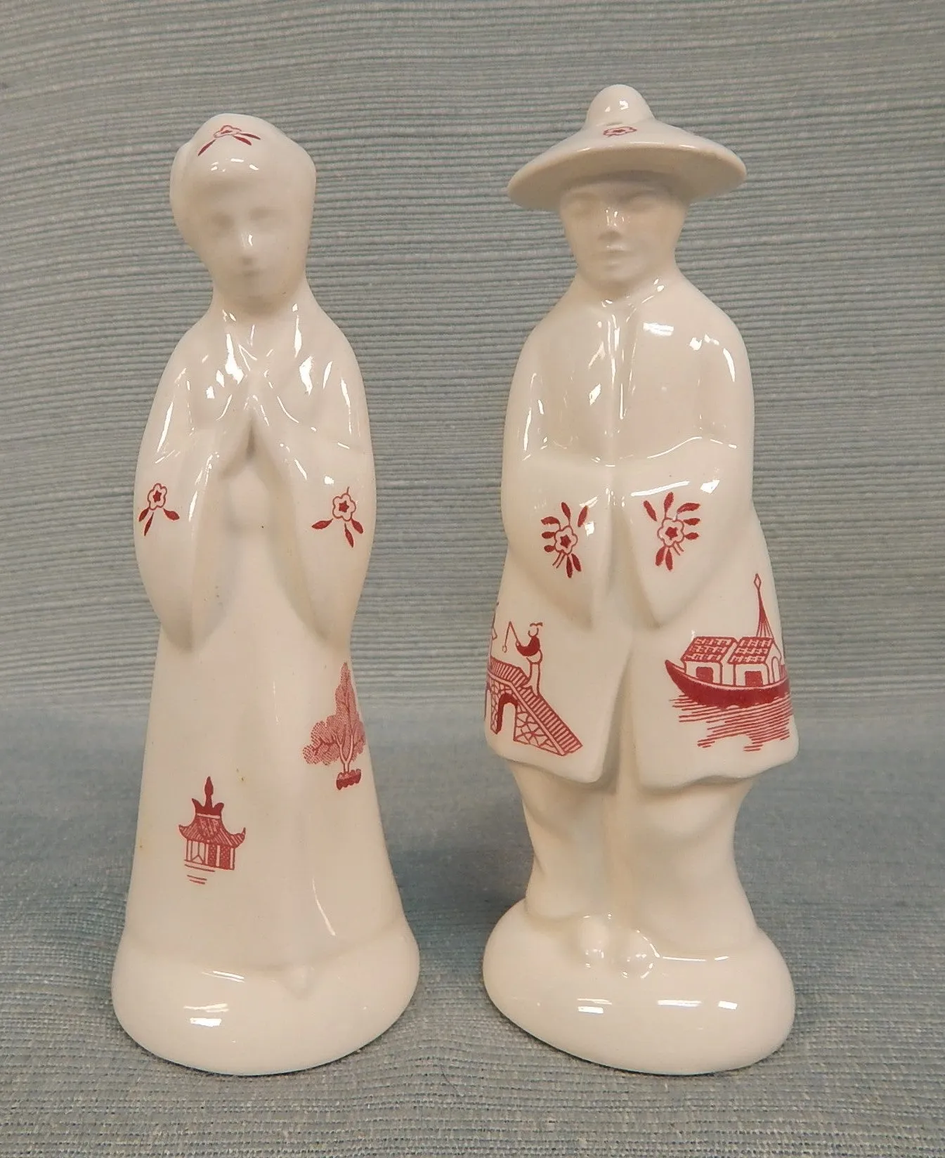 Churchill Red Willow Salt & Pepper Shakers - Like New