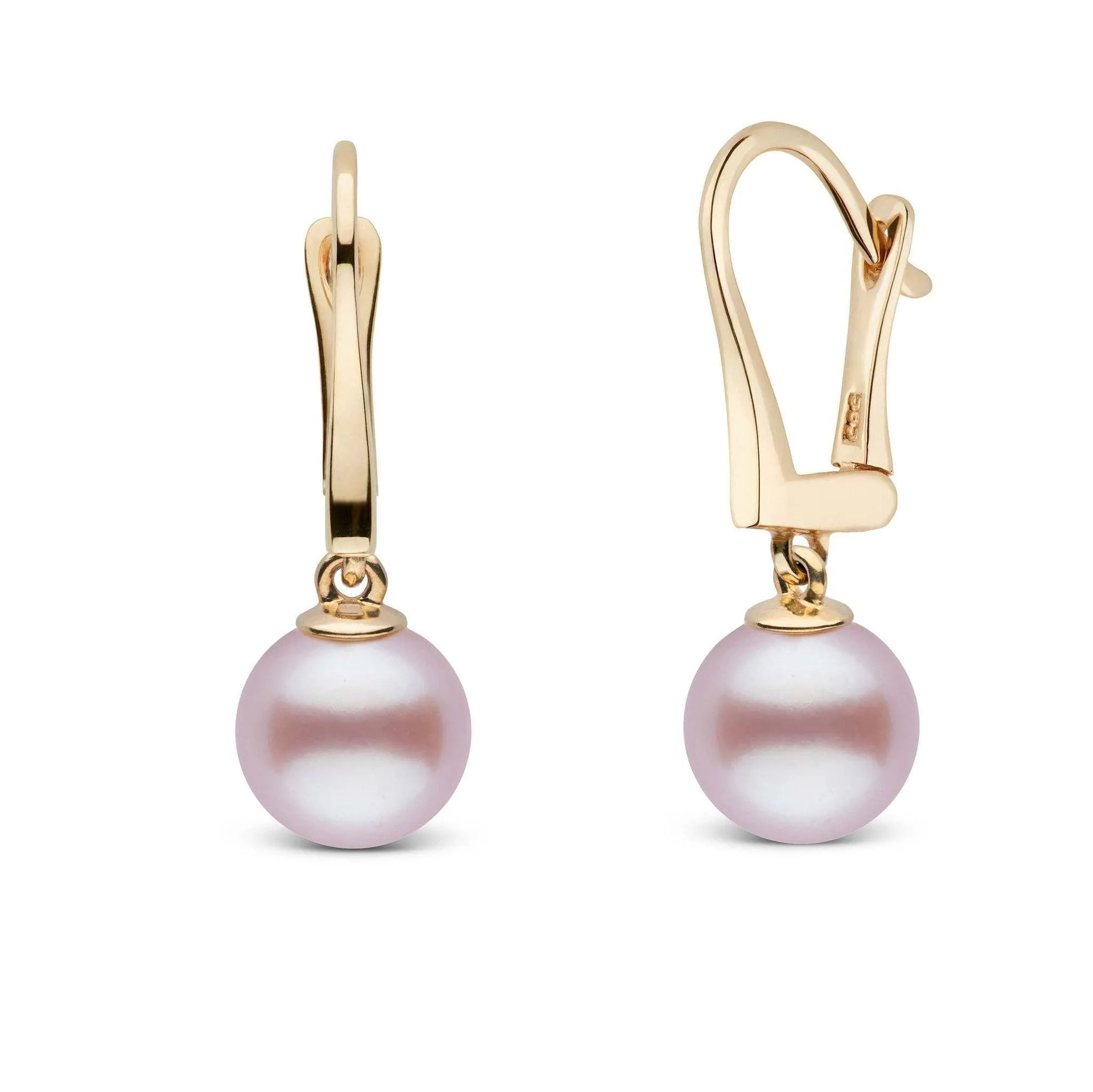 Classic Collection Lavender Freshadama Freshwater 8.5-9.0 mm Pearl Dangle Earrings