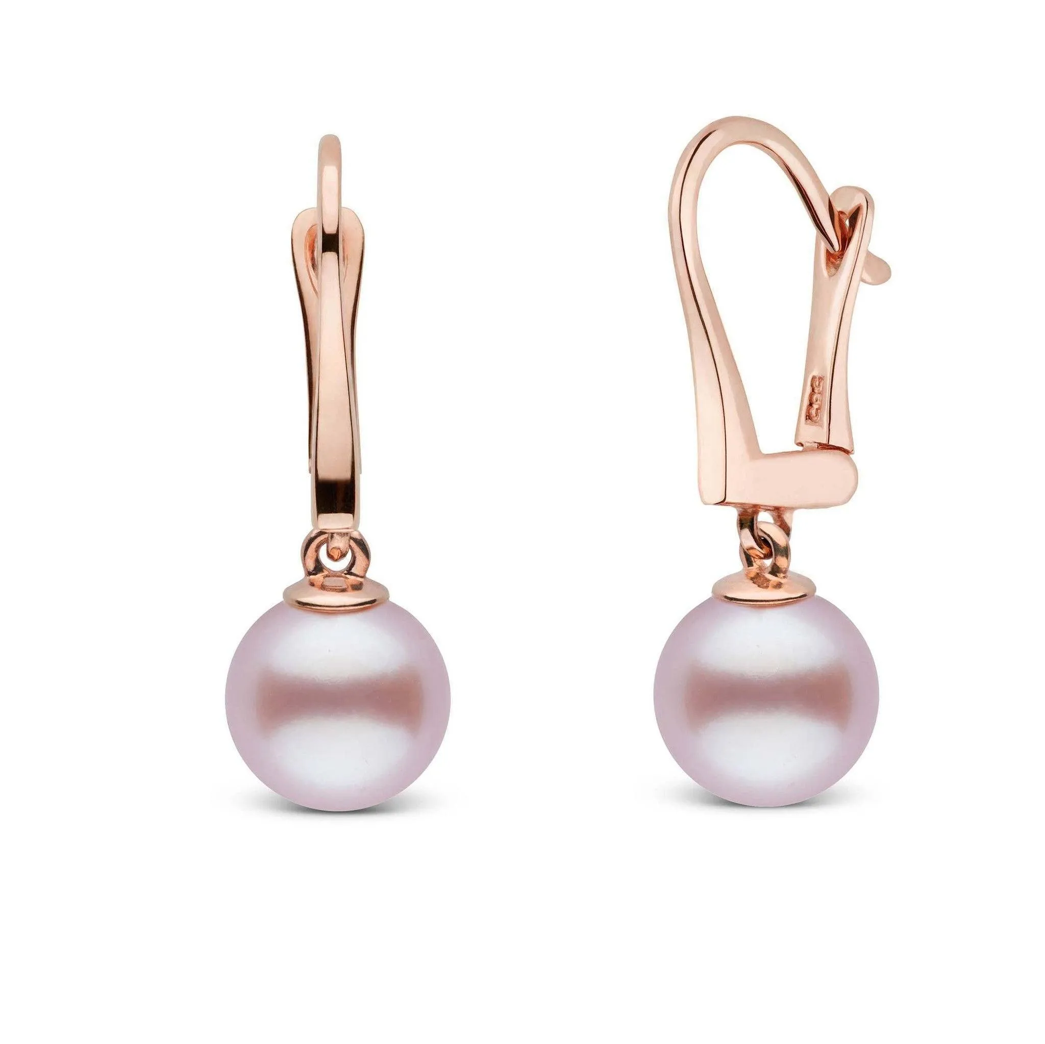 Classic Collection Lavender Freshadama Freshwater 8.5-9.0 mm Pearl Dangle Earrings