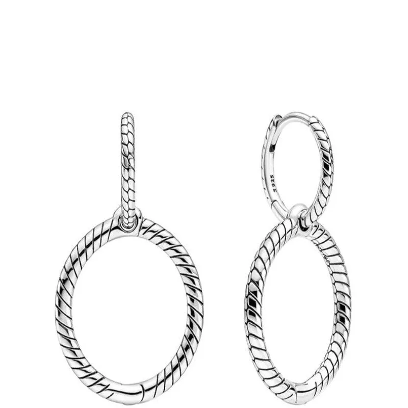 Classic Sterling Silver Sparkling Earrings