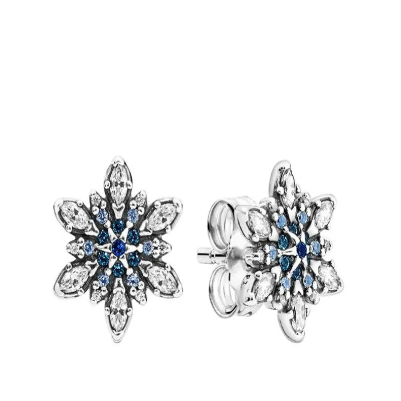 Classic Sterling Silver Sparkling Earrings