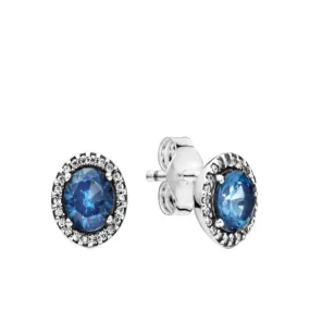 Classic Sterling Silver Sparkling Earrings