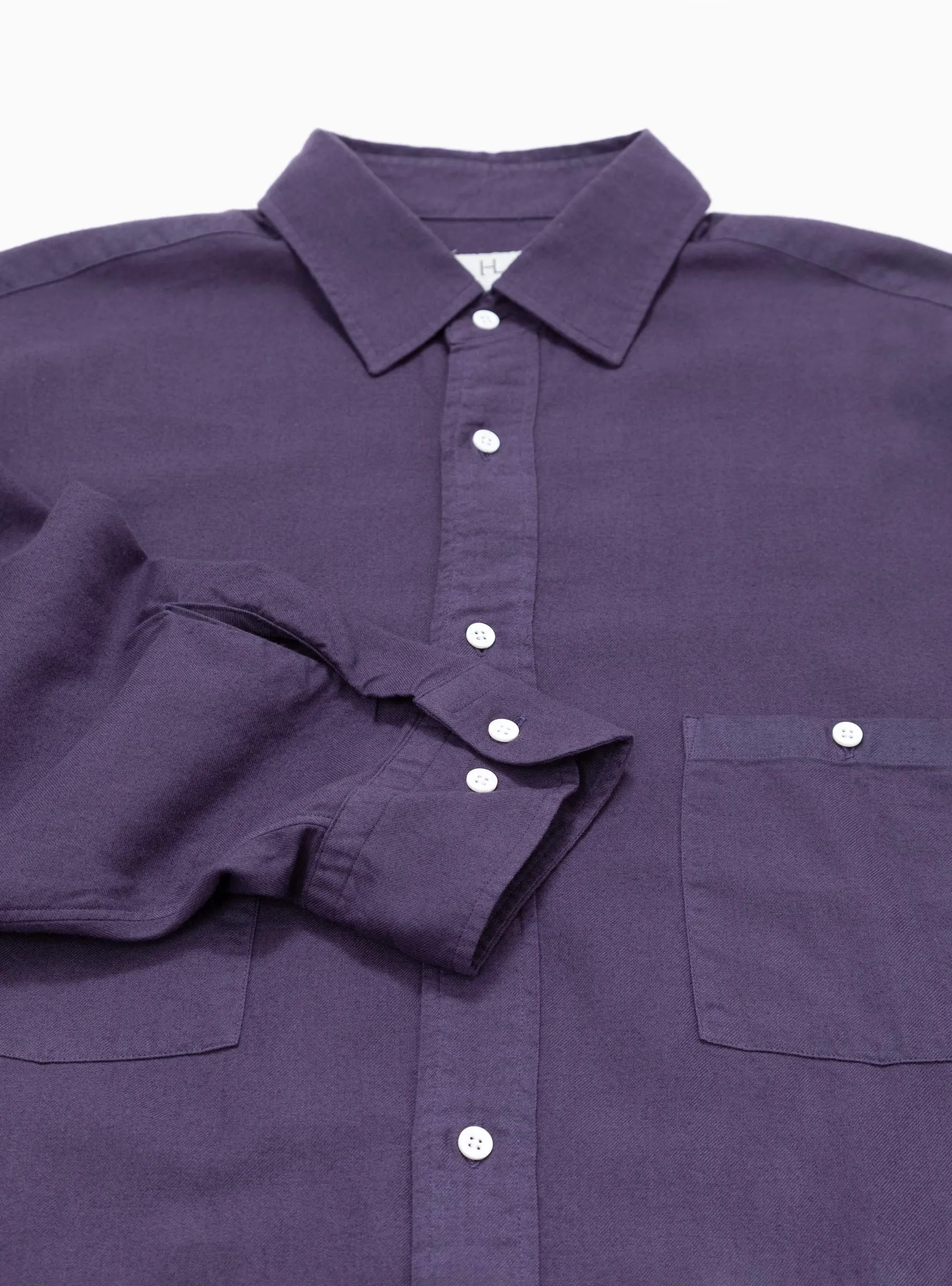 Cotton & Cashmere Work Shirt Purple