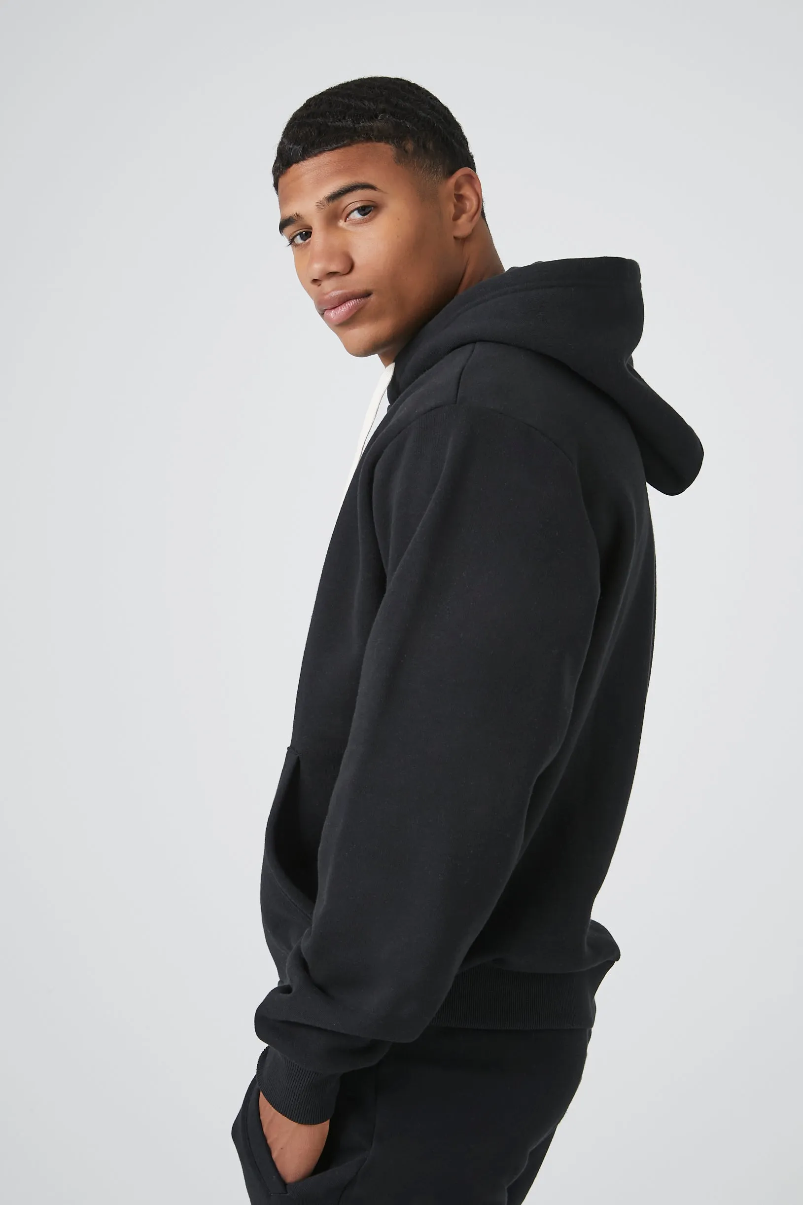 Cotton-Blend Drop-Sleeve Hoodie