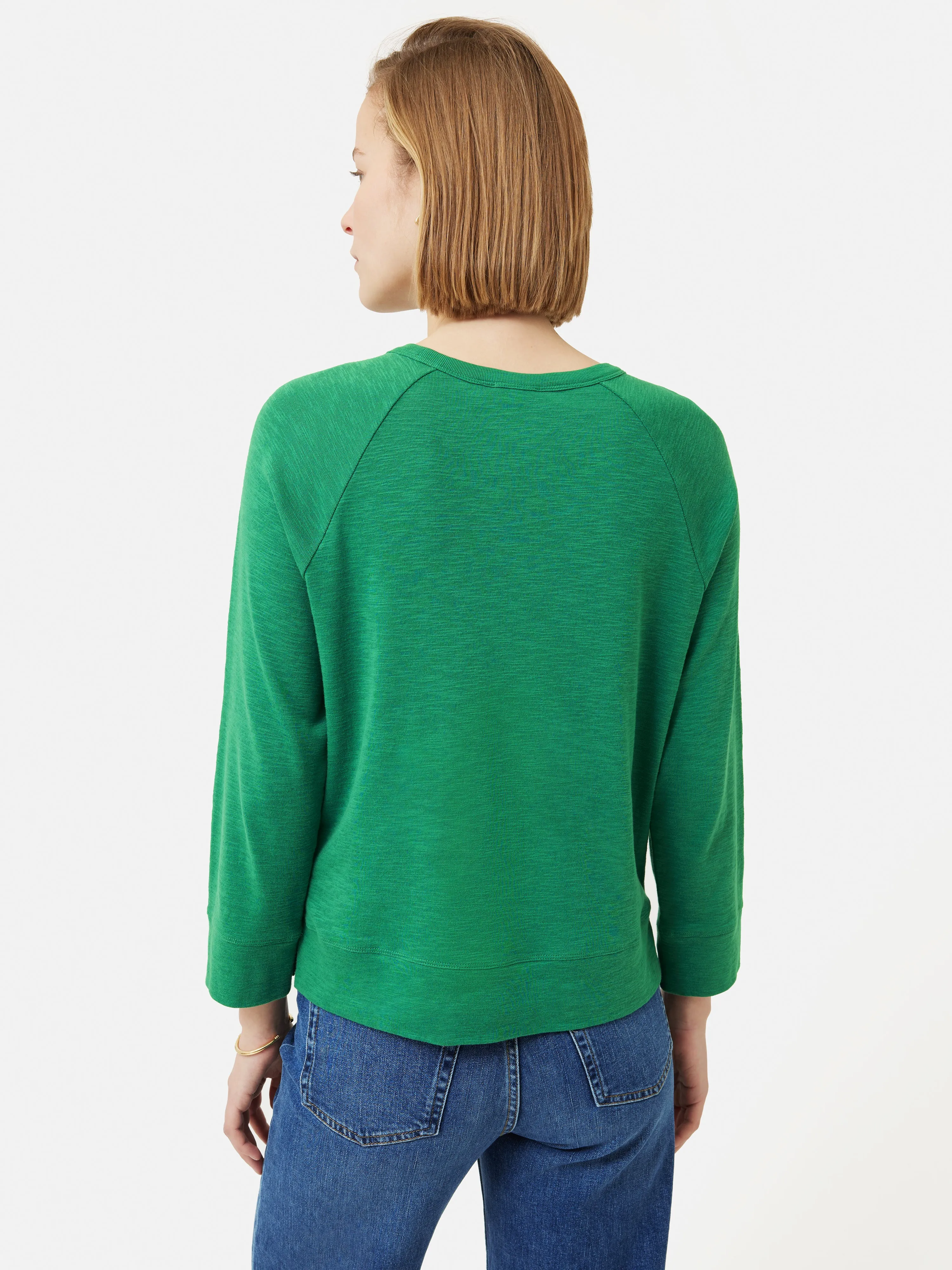 Cotton Luxe Raglan Tee | Green