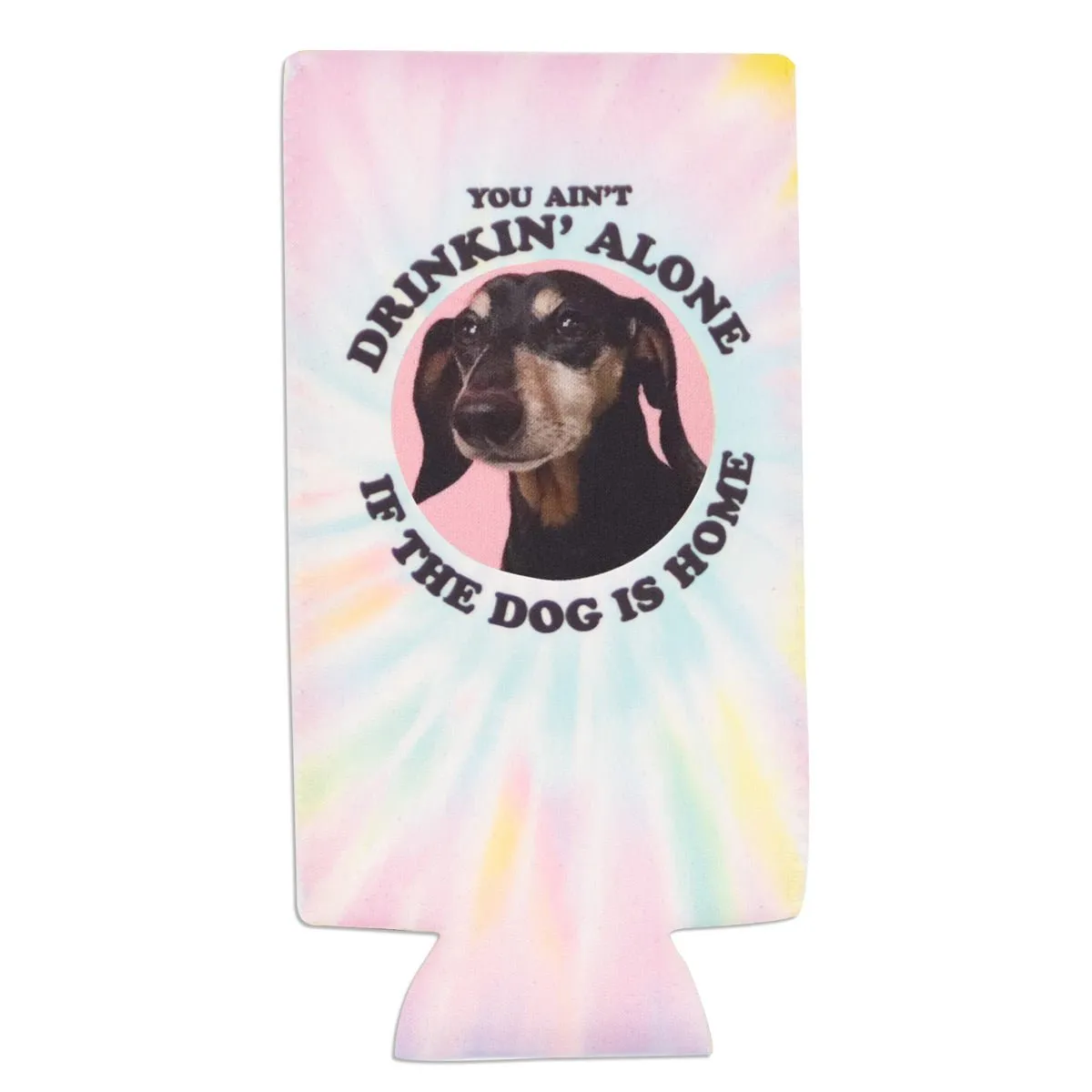 custom doggo can cooler | tie-dye