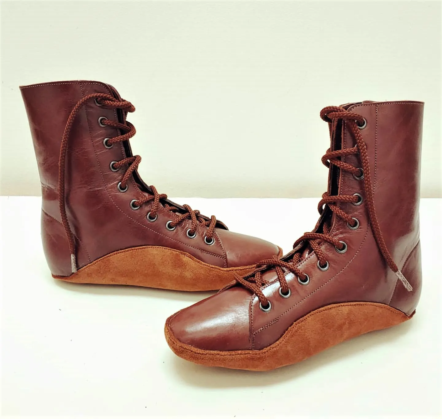 CUSTOM MADE Chestnut Brown Tightrope Boots