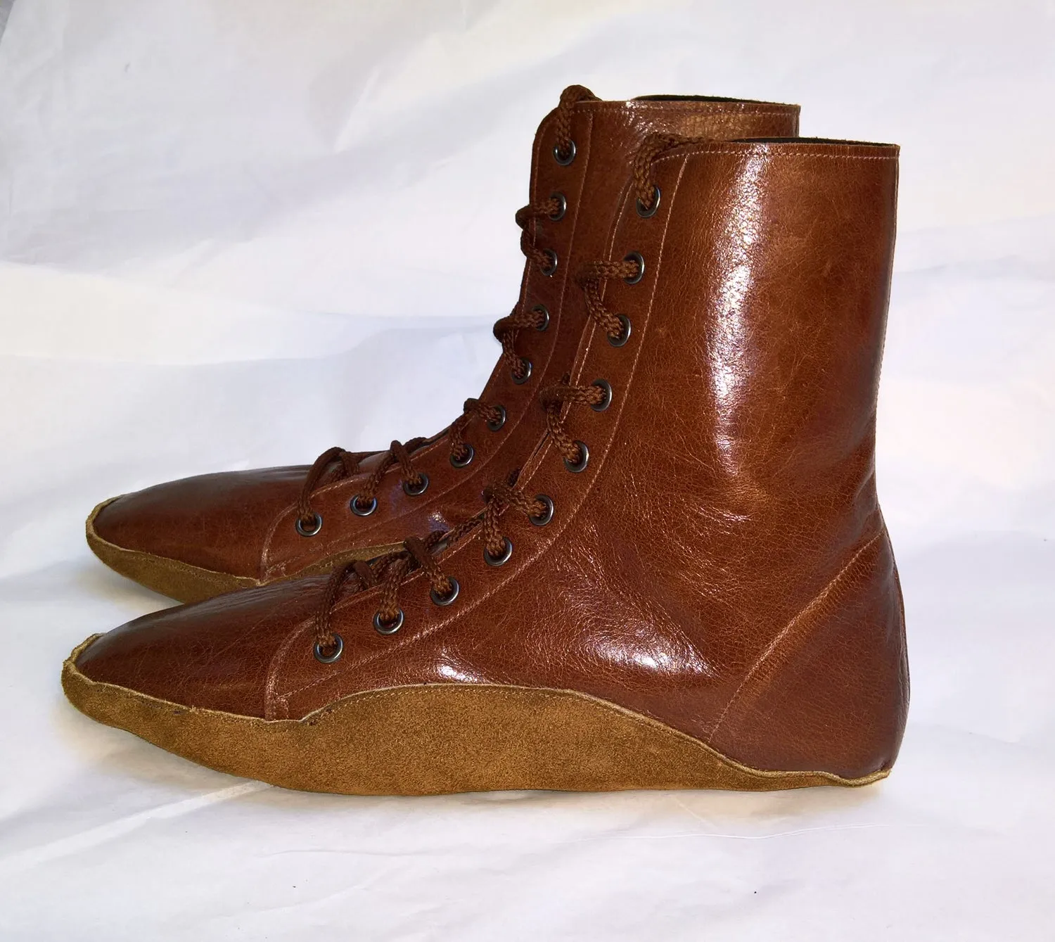 CUSTOM MADE Chestnut Brown Tightrope Boots