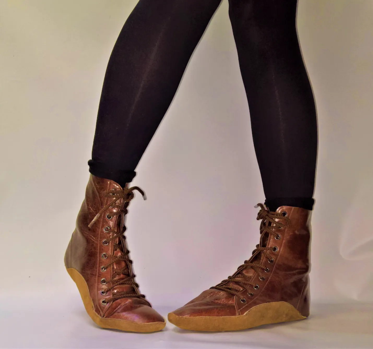 CUSTOM MADE Chestnut Brown Tightrope Boots