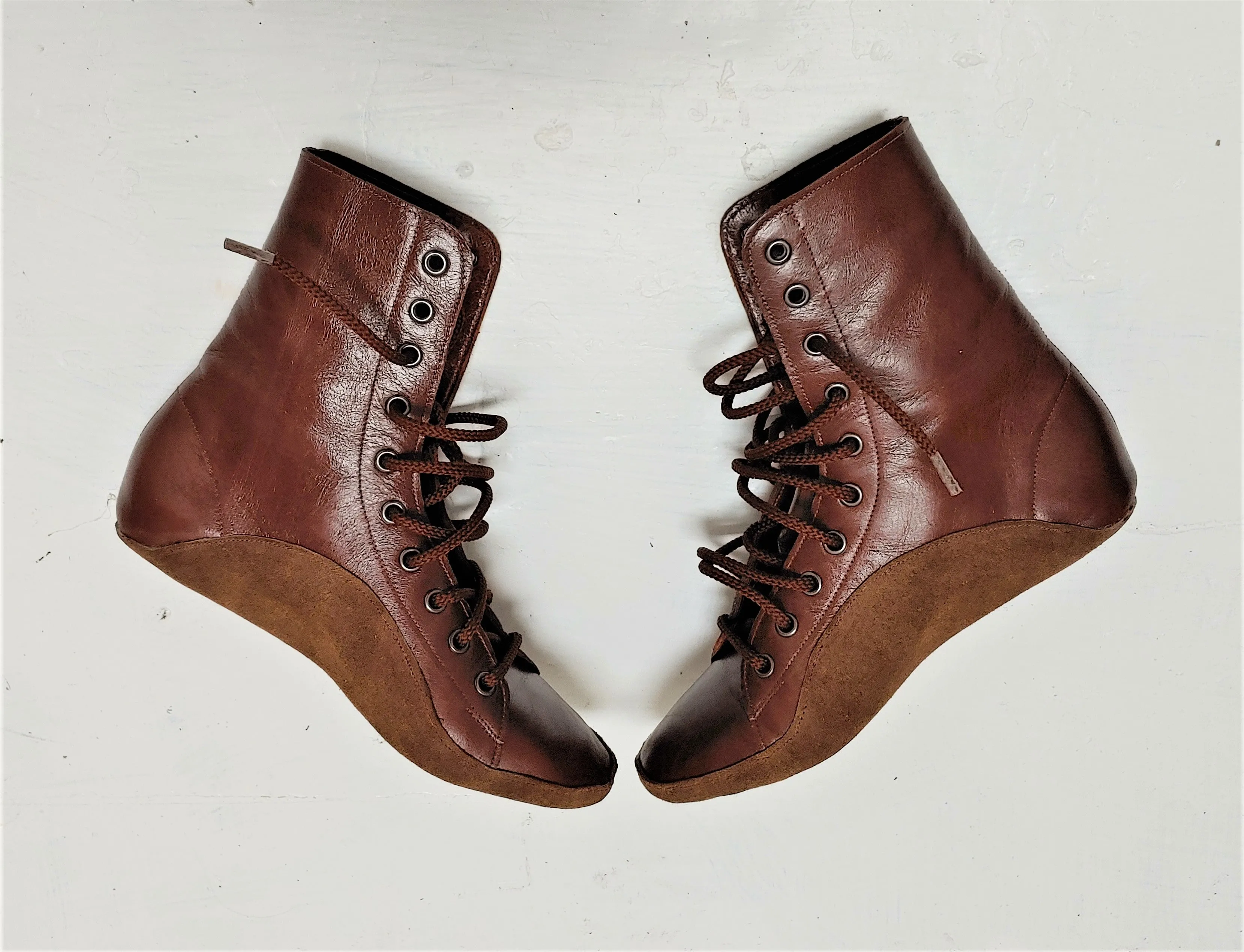 CUSTOM MADE Chestnut Brown Tightrope Boots