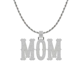 Custom Moissanite Bosox Font/Number Pendant