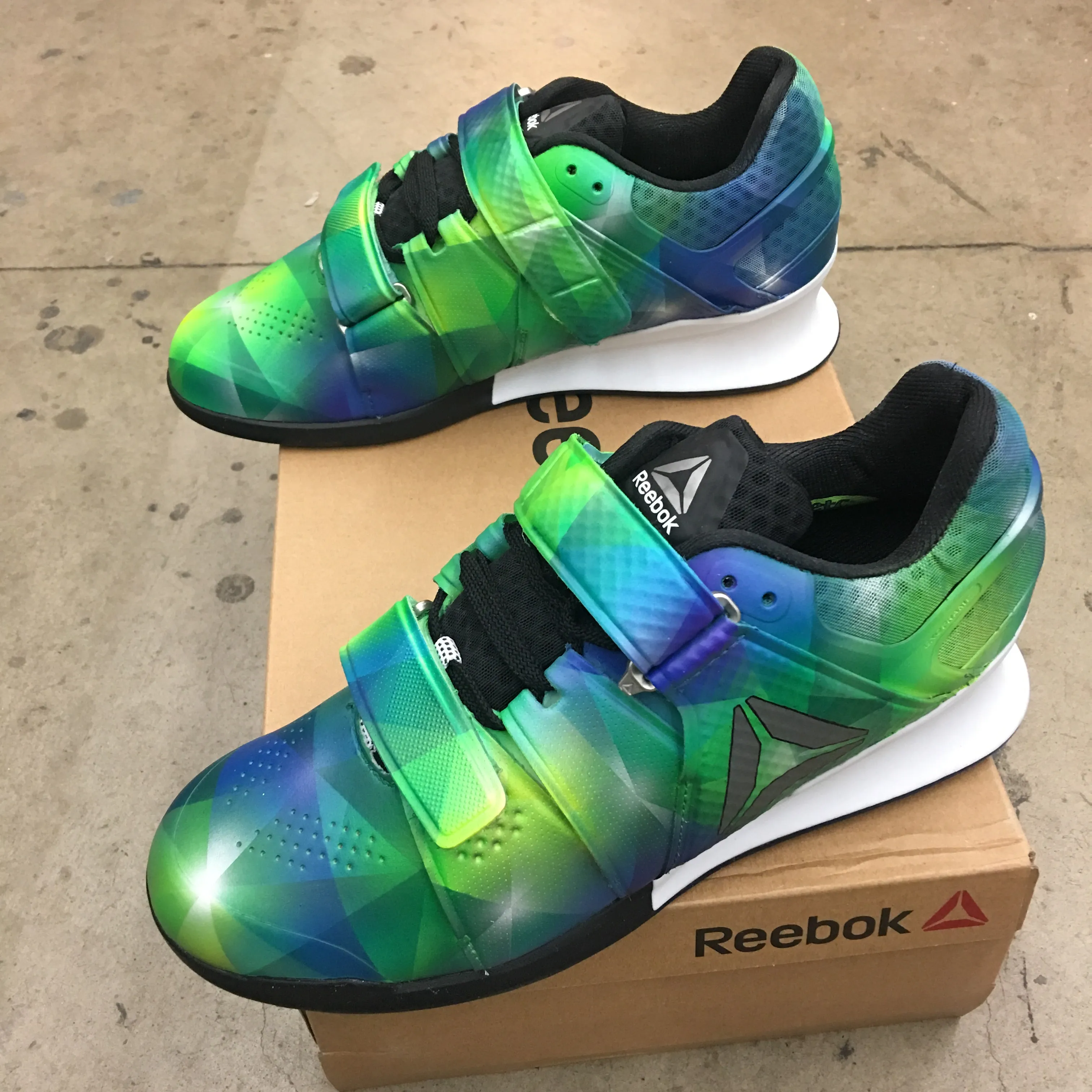 Custom Painted Prism Reebok Legacy Olympic Weightlifting Shoes