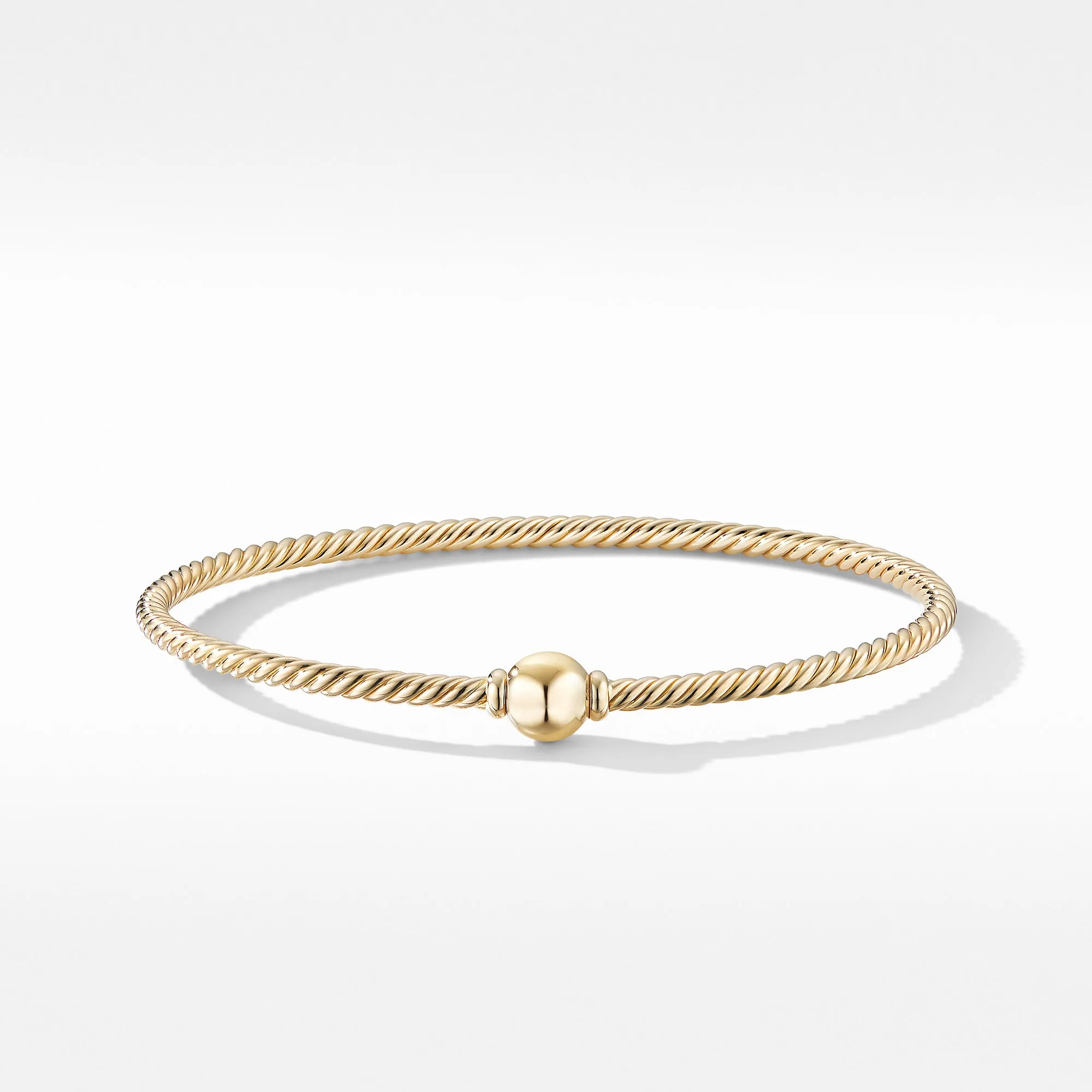 David Yurman Solari Center Station Bracelet in 18K Yellow Gold with Gold Dome