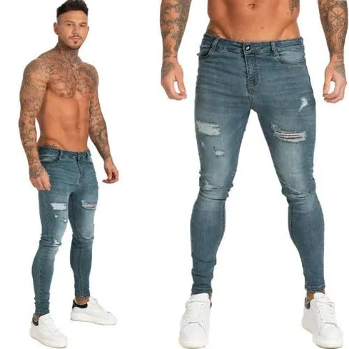 Denim Pants Mens Ripped Jeans