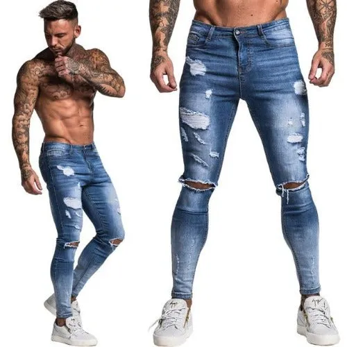 Denim Pants Mens Ripped Jeans