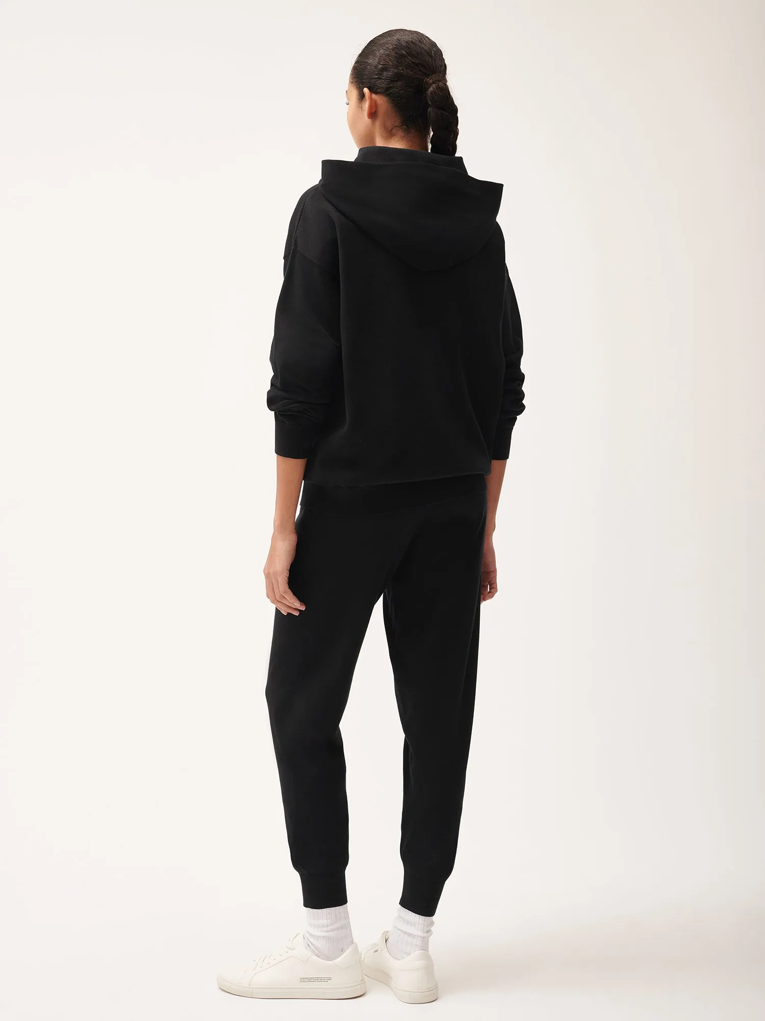 DNA Knitted Hoodie—black