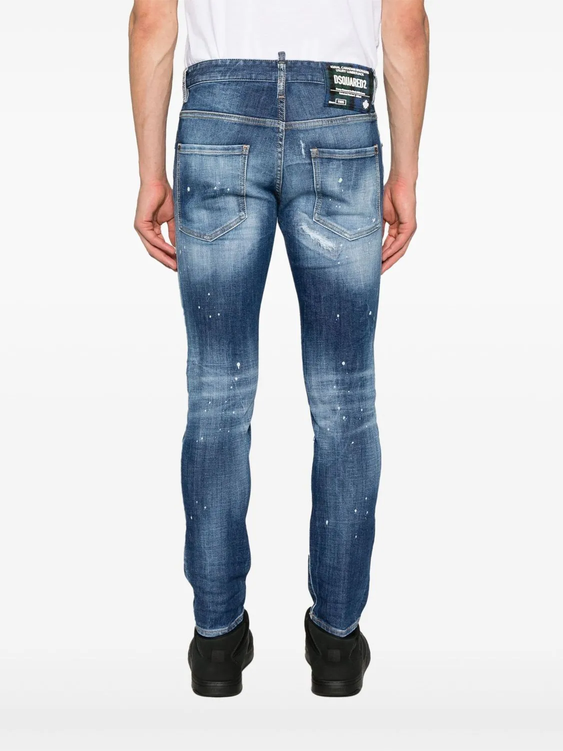 DSQUARED2 SKATER DISTRESSED SKINNY JEANS