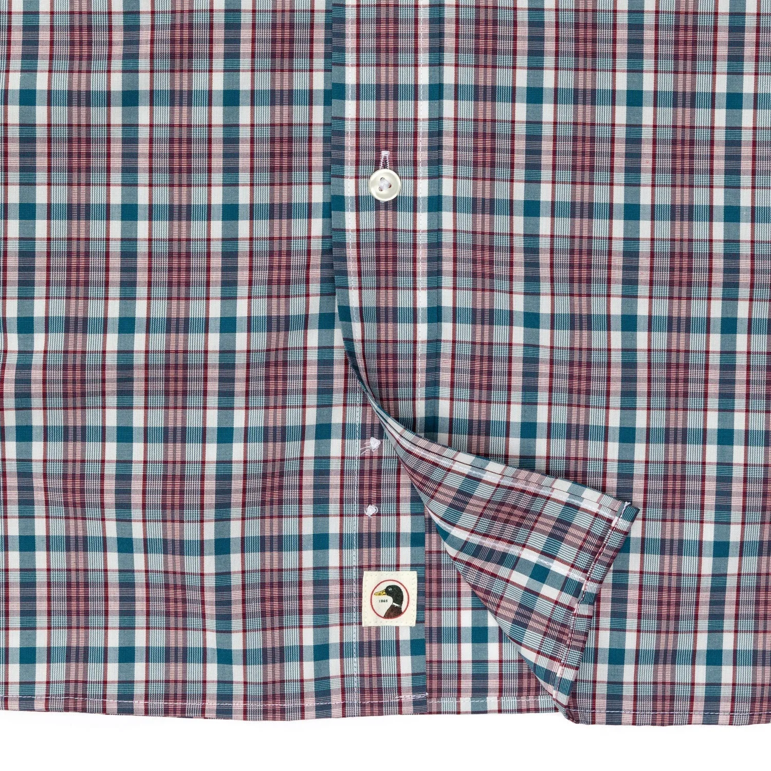 Duck Head Performance Poplin Sport Shirt Wallace Plaid