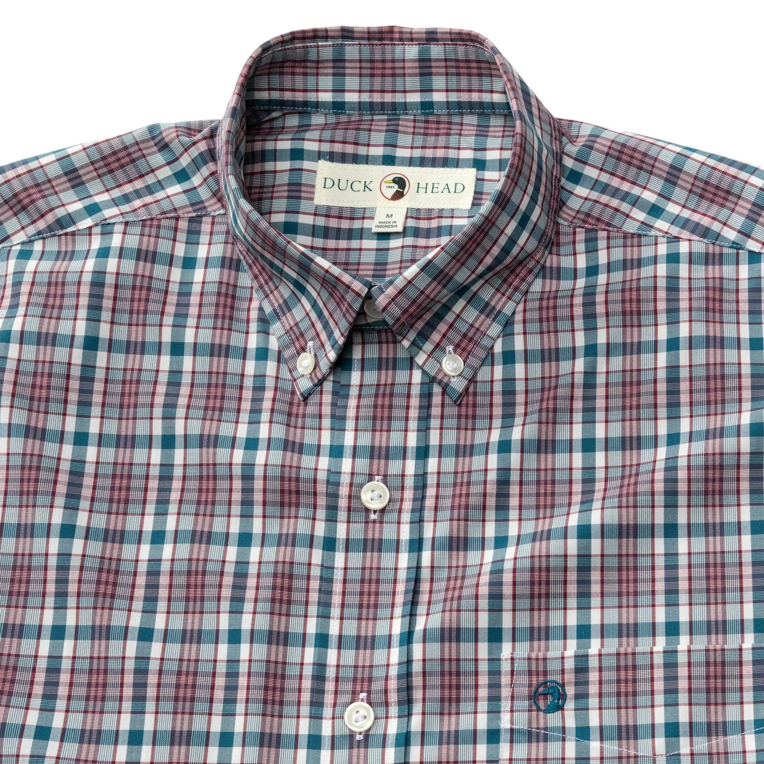 Duck Head Performance Poplin Sport Shirt Wallace Plaid