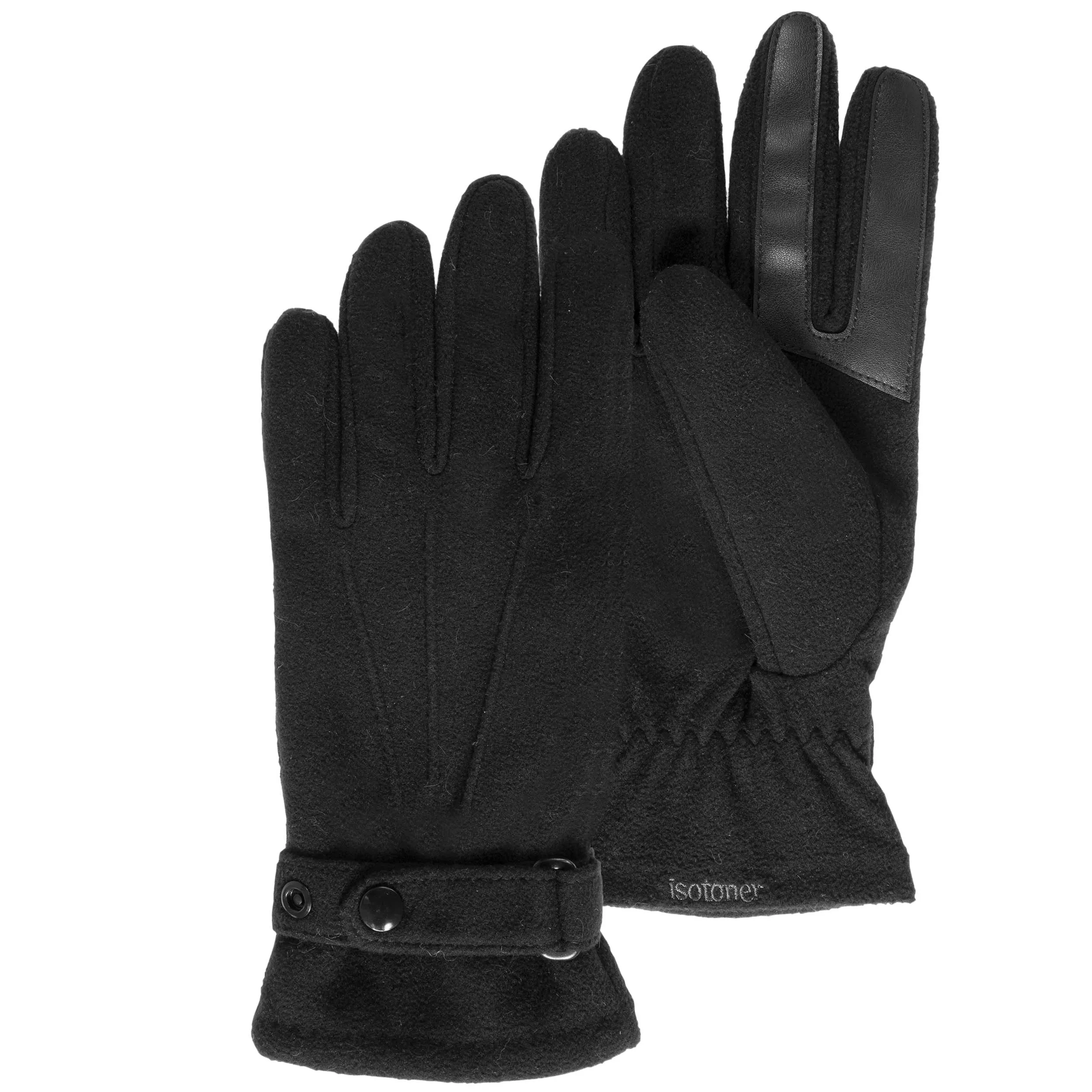 Gants Homme Polaire recyclée Noir