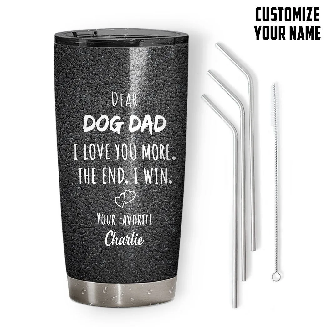 Gearhuman 3D Dear Dog Dad Fathers Day Gift Custom Name Tumbler Labrador Retriever Dog