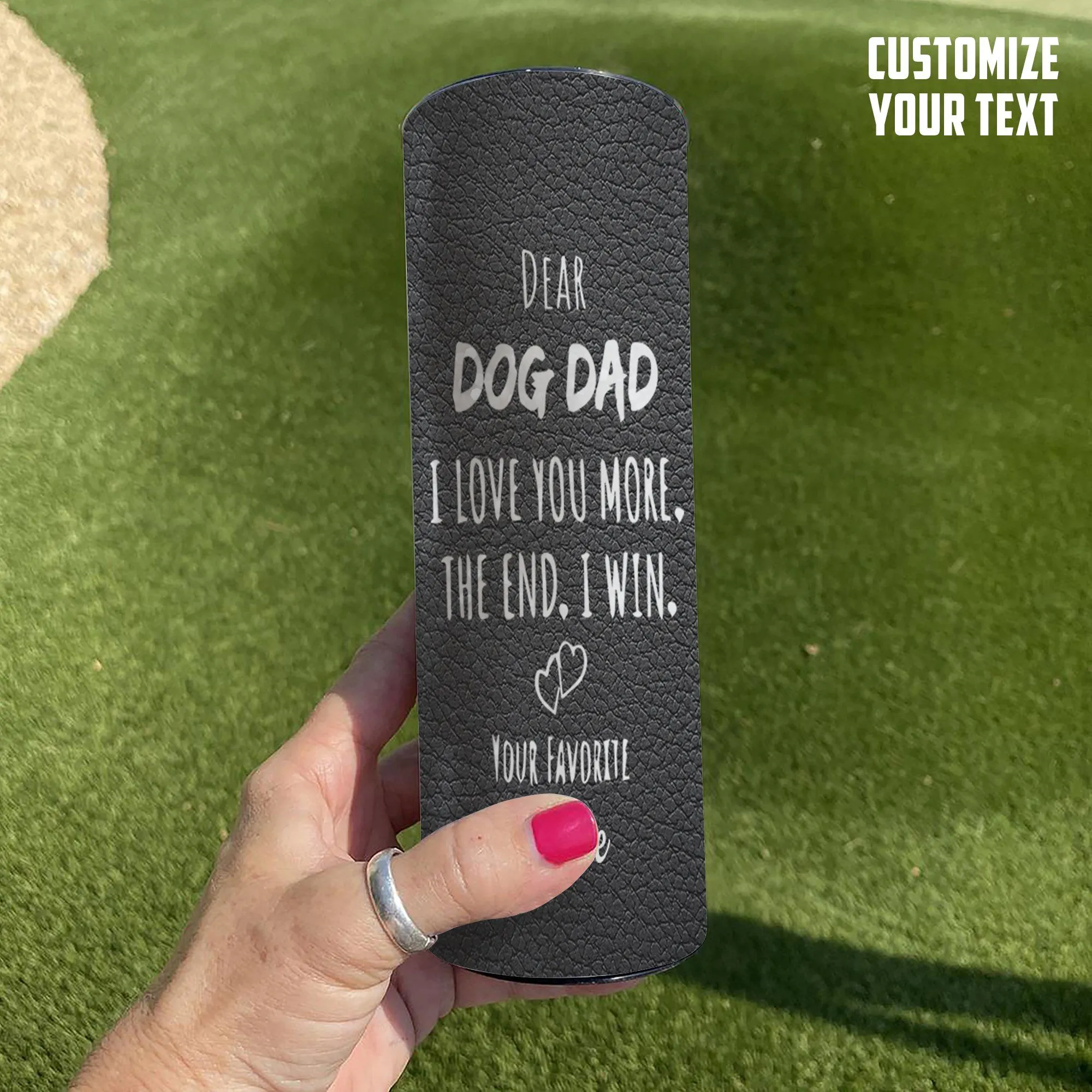 Gearhuman 3D Dear Dog Dad Fathers Day Gift Custom Name Tumbler Labrador Retriever Dog